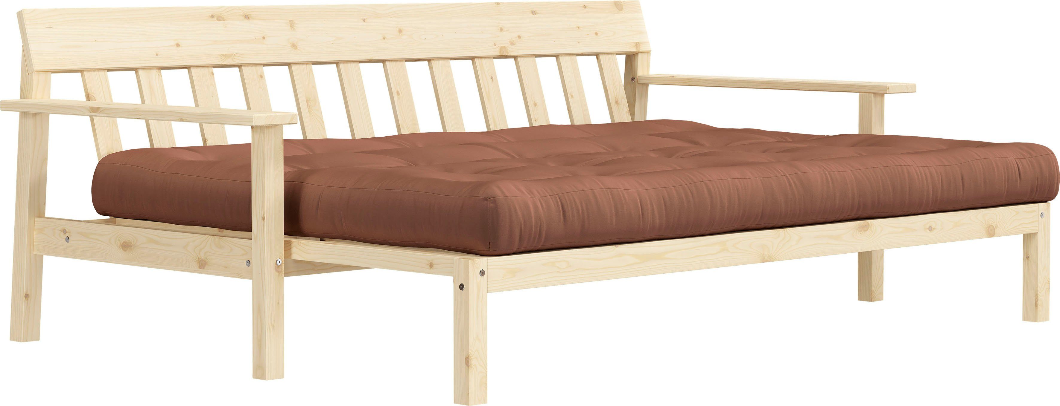 Karup Slaapbank Unwind Met houtstructuur, incl. futonmatras, ligoppervlak 130x190 cm