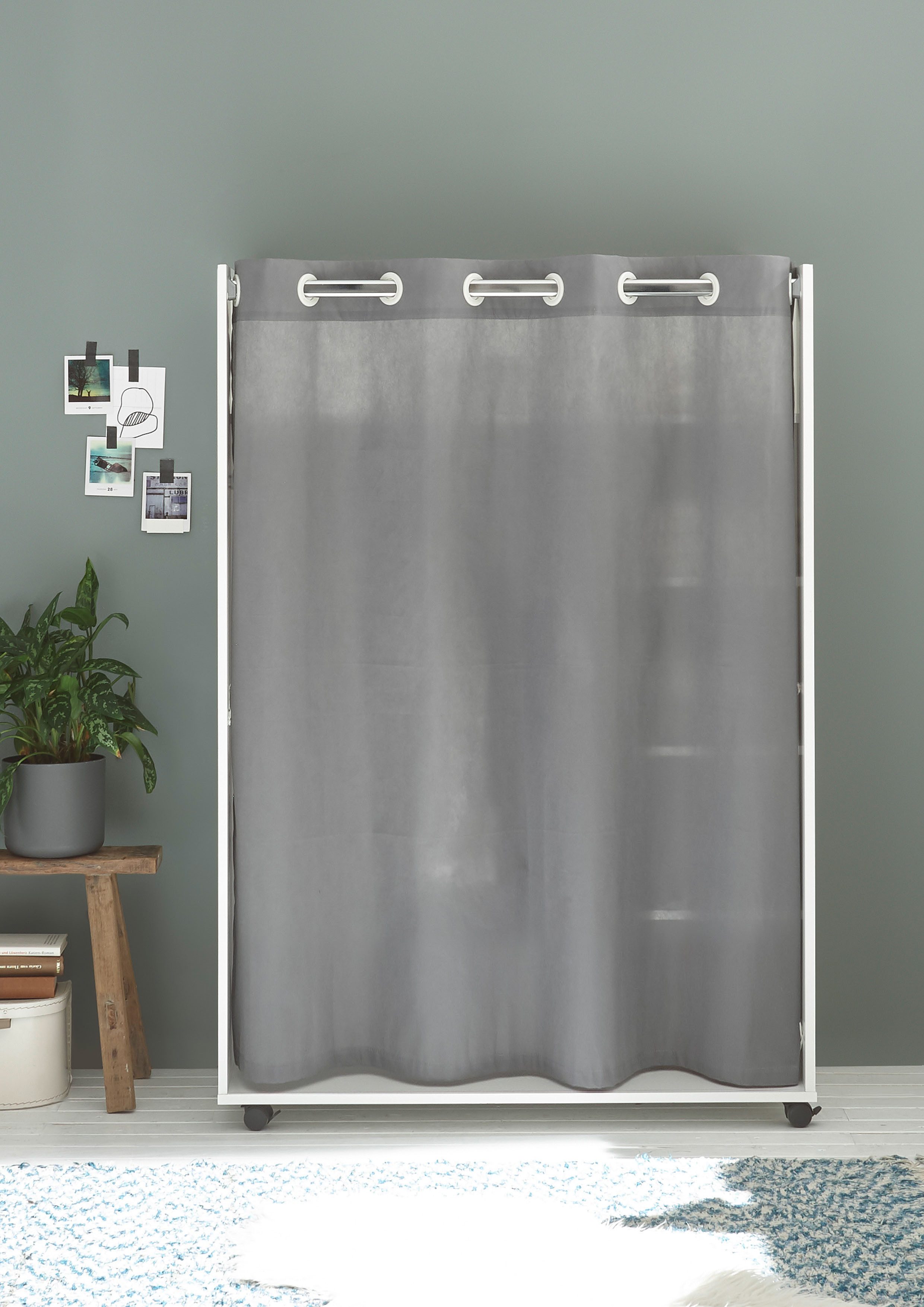 Schlafkontor Kledingkast Jenke kledingkast slaapkamerkast op wielen - BESTSELLER Multifunctionele kledingkast met moderne gordijngarderobe