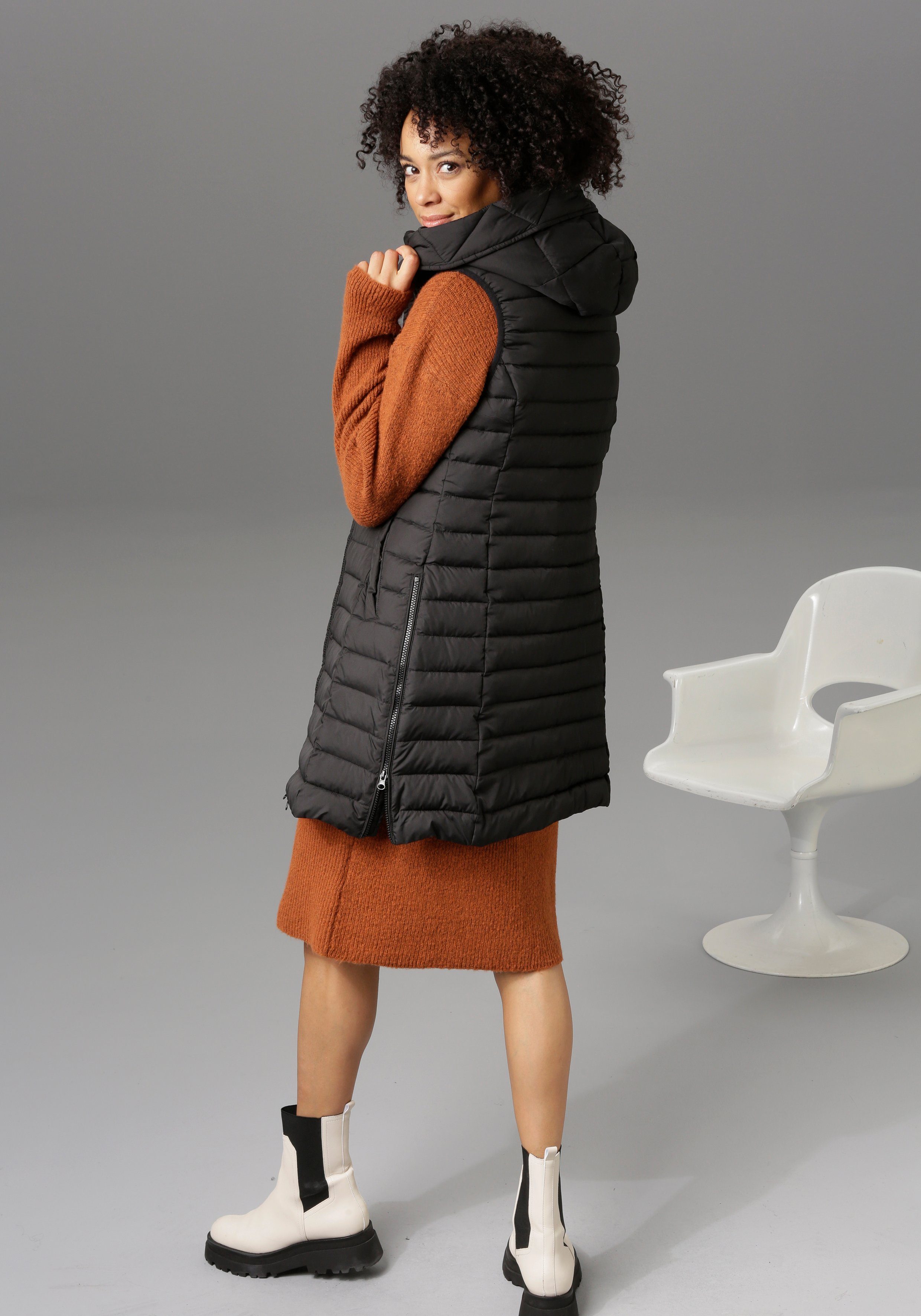 Aniston CASUAL Bodywarmer met verstelbare capuchon
