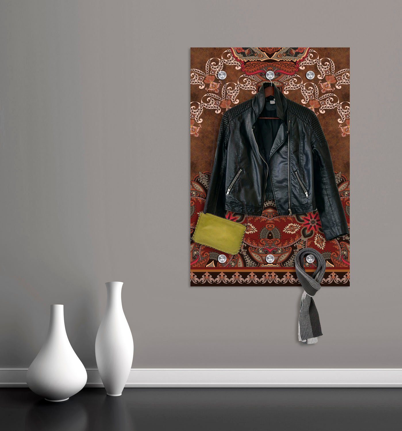 queence Kapstok Oosters met 6 haken, 80 x 120 cm