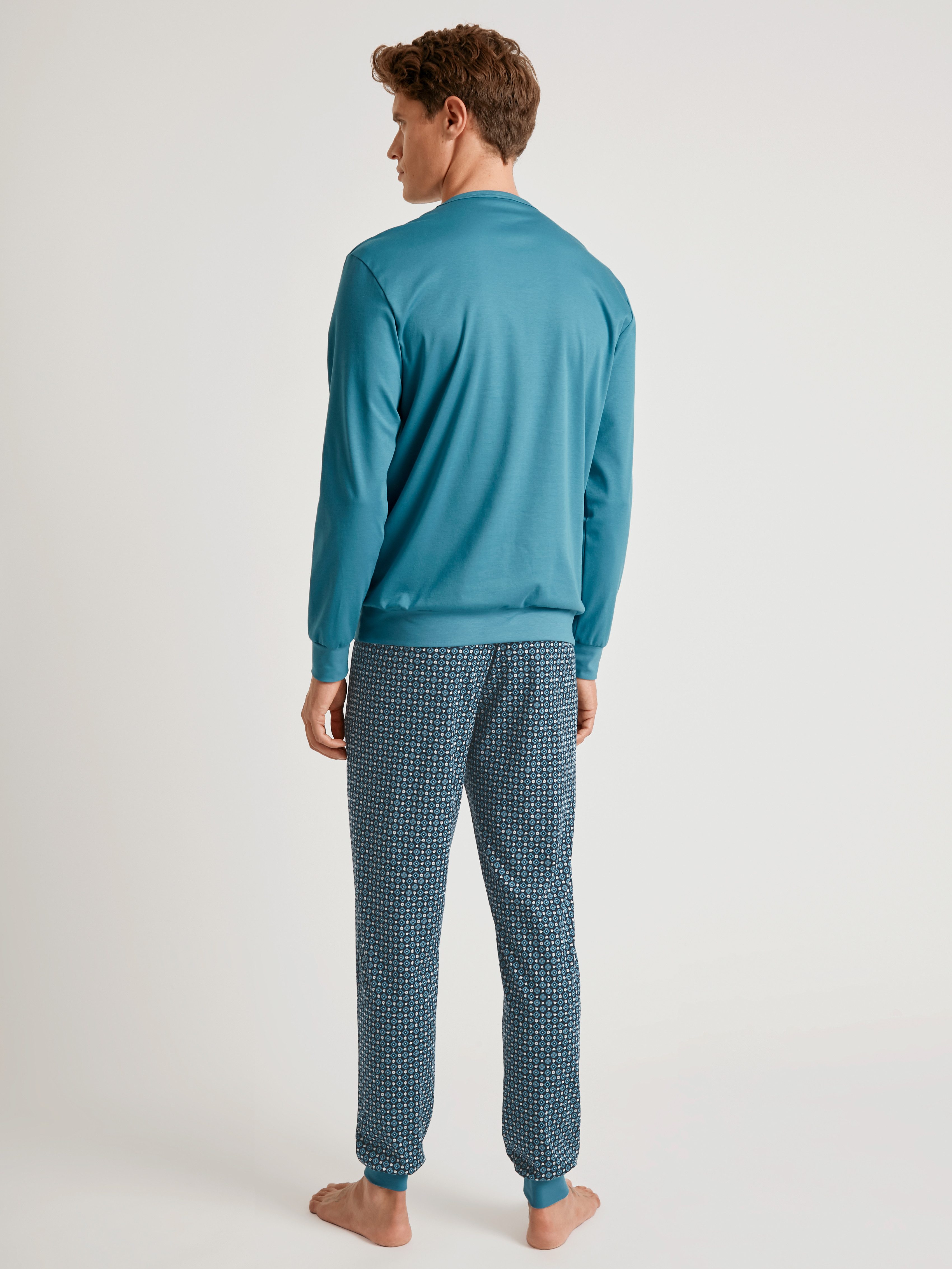 CALIDA Pyjama Relax Streamline 2 met zachte ribboorden (2-delig)