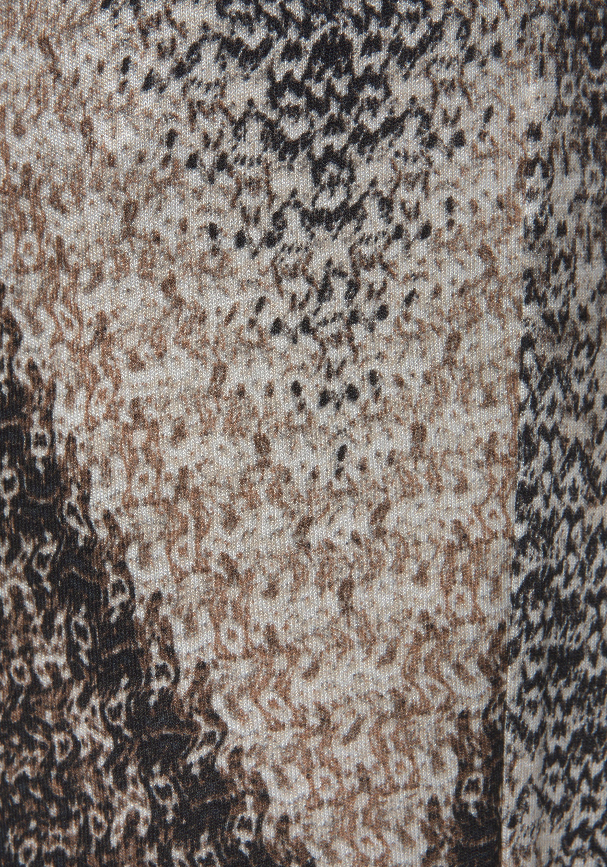 Lascana Jerseybroek met all-over print en zakken, elastische tailleband, strandbroek