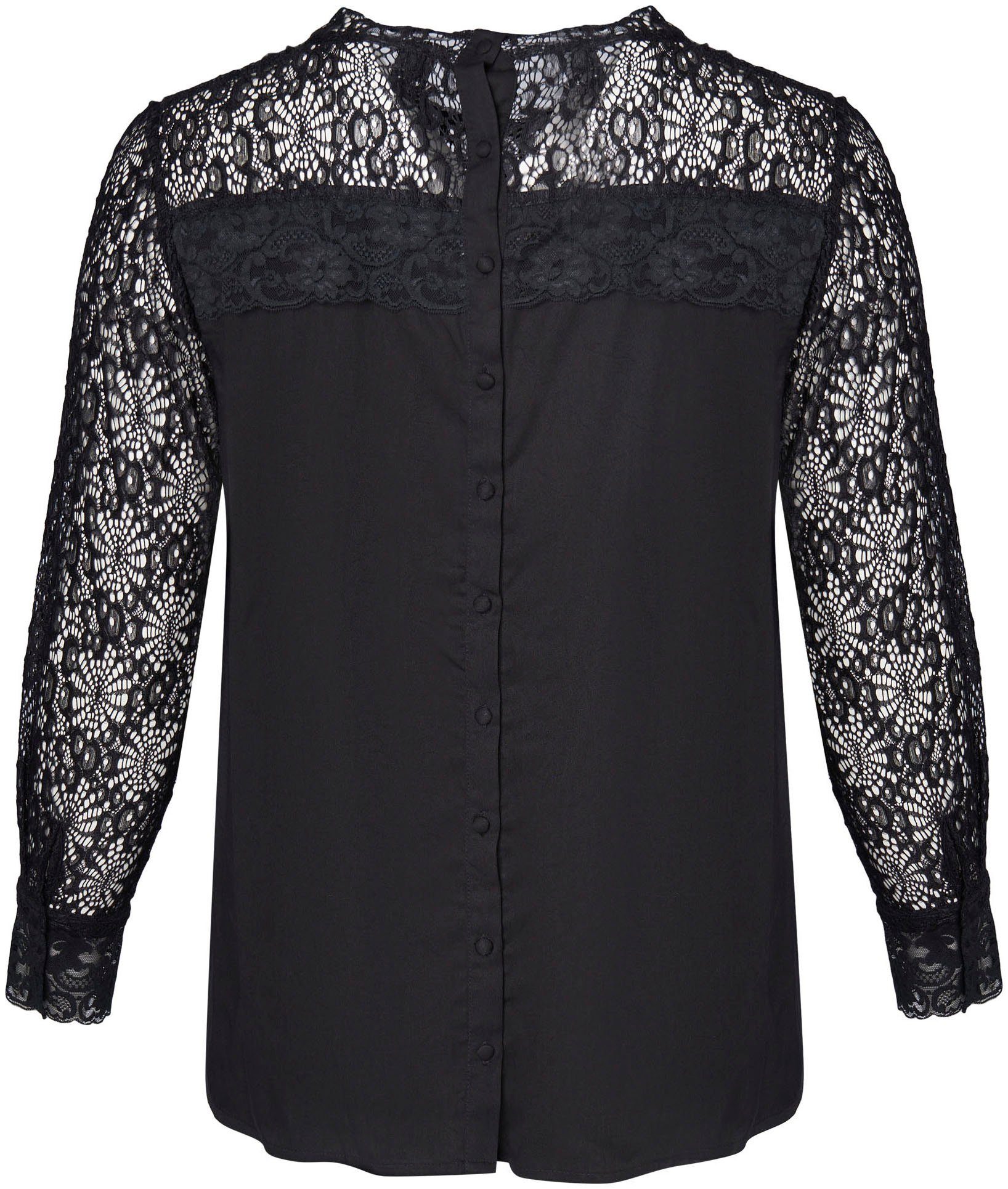 ADIA Kanten blouse met lichte kantkraag