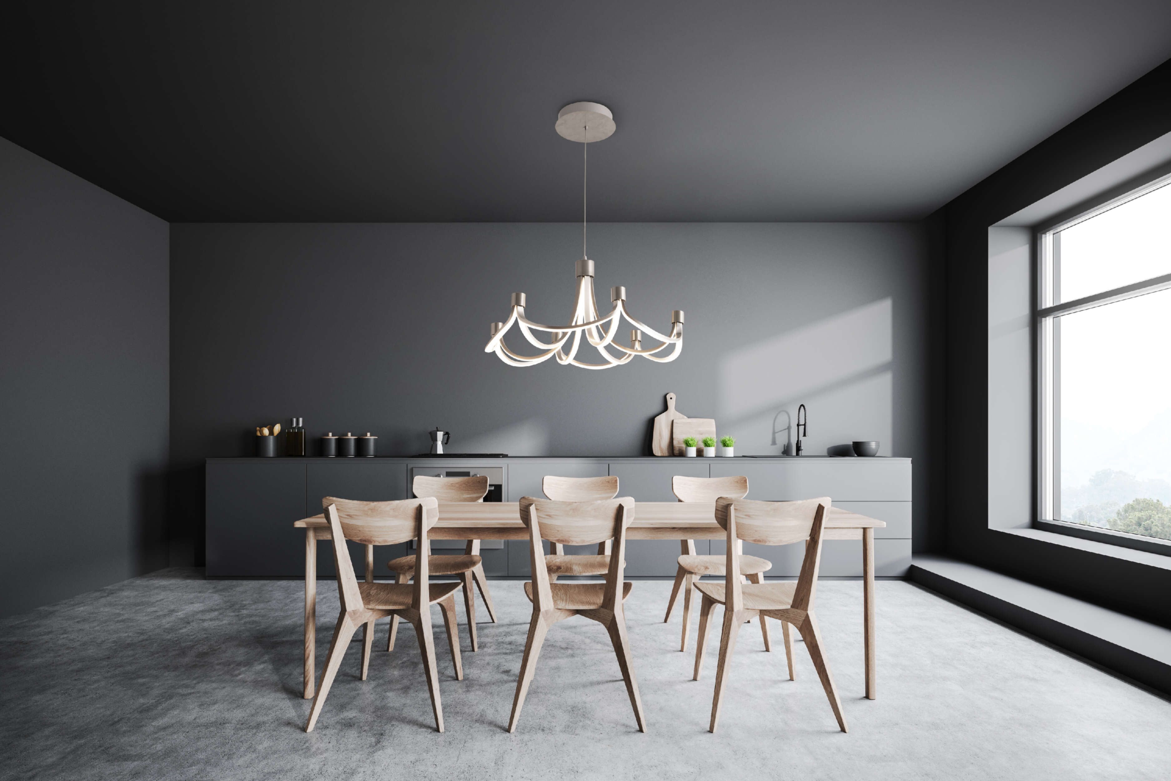 näve Led-hanglamp Festos Kroonluchter, trapsgewijs dimbaar, gesatineerd metaal, H: 150cm (1 stuk)