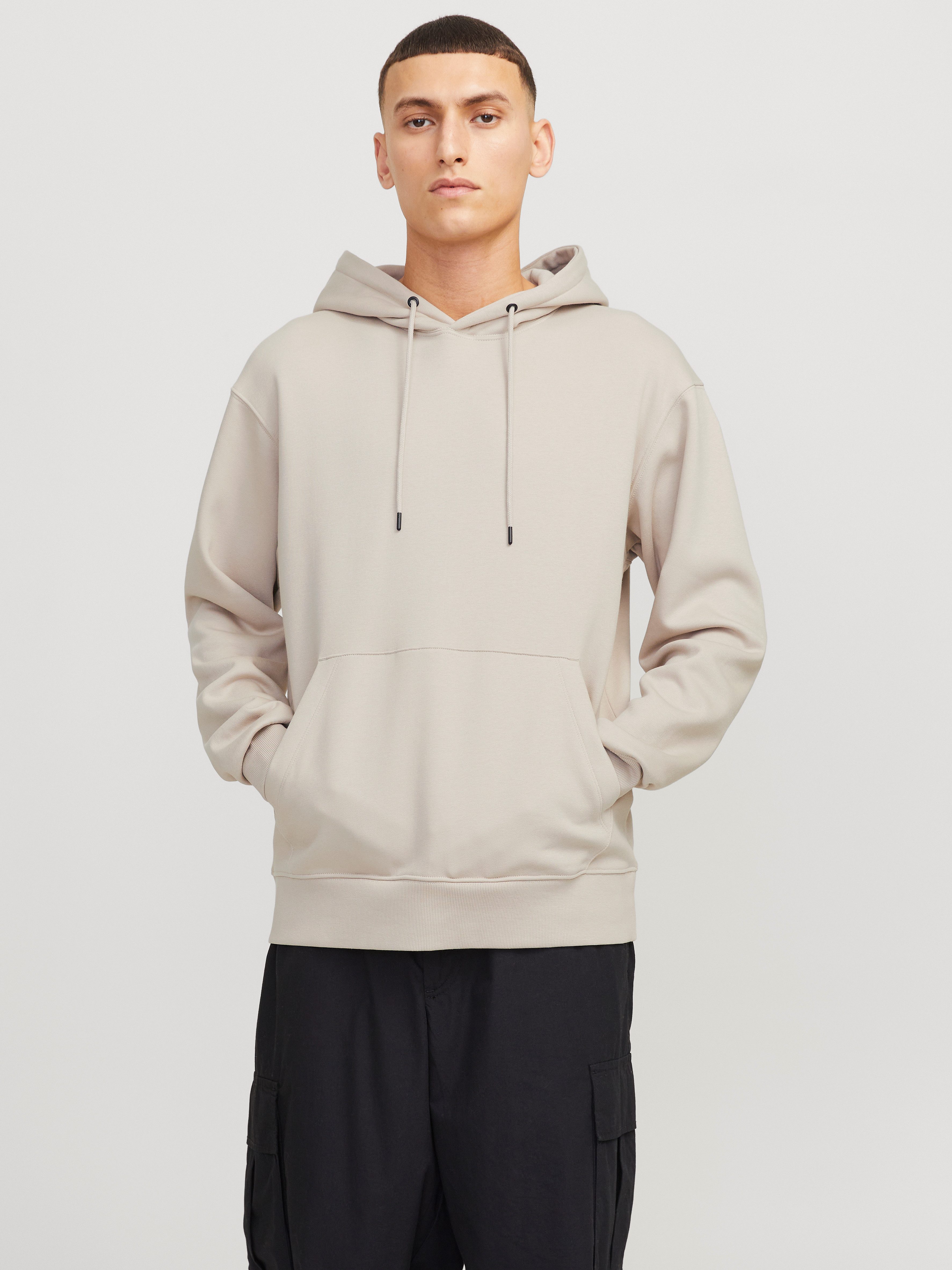 Jack & Jones Hoodie JJESTAR BASIC SWEAT HOOD NOOS heren hoodies maat XS grijs