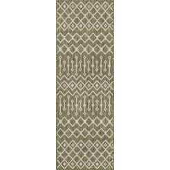myflair moebel  accessoires loper outdoor crosses tapijtloper, platweefsel, ruitmotief, geschikt voor binnen en buiten, ideaal in entree  hal groen