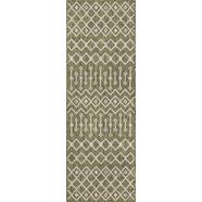 myflair moebel  accessoires loper outdoor crosses tapijtloper, platweefsel, ruitmotief, geschikt voor binnen en buiten, ideaal in entree  hal groen