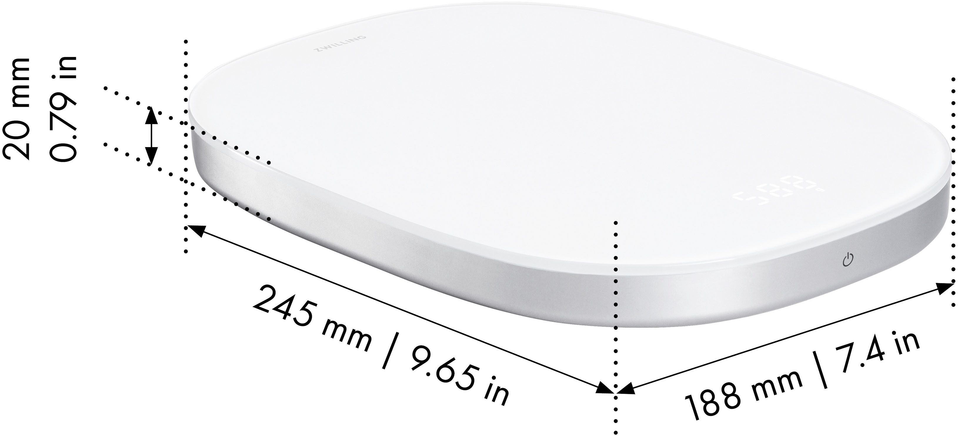 Zwilling Keukenweegschaal Enfinigy Digitale keukenweegschaal, LCD-display, opladen via USB, tot 10 kg