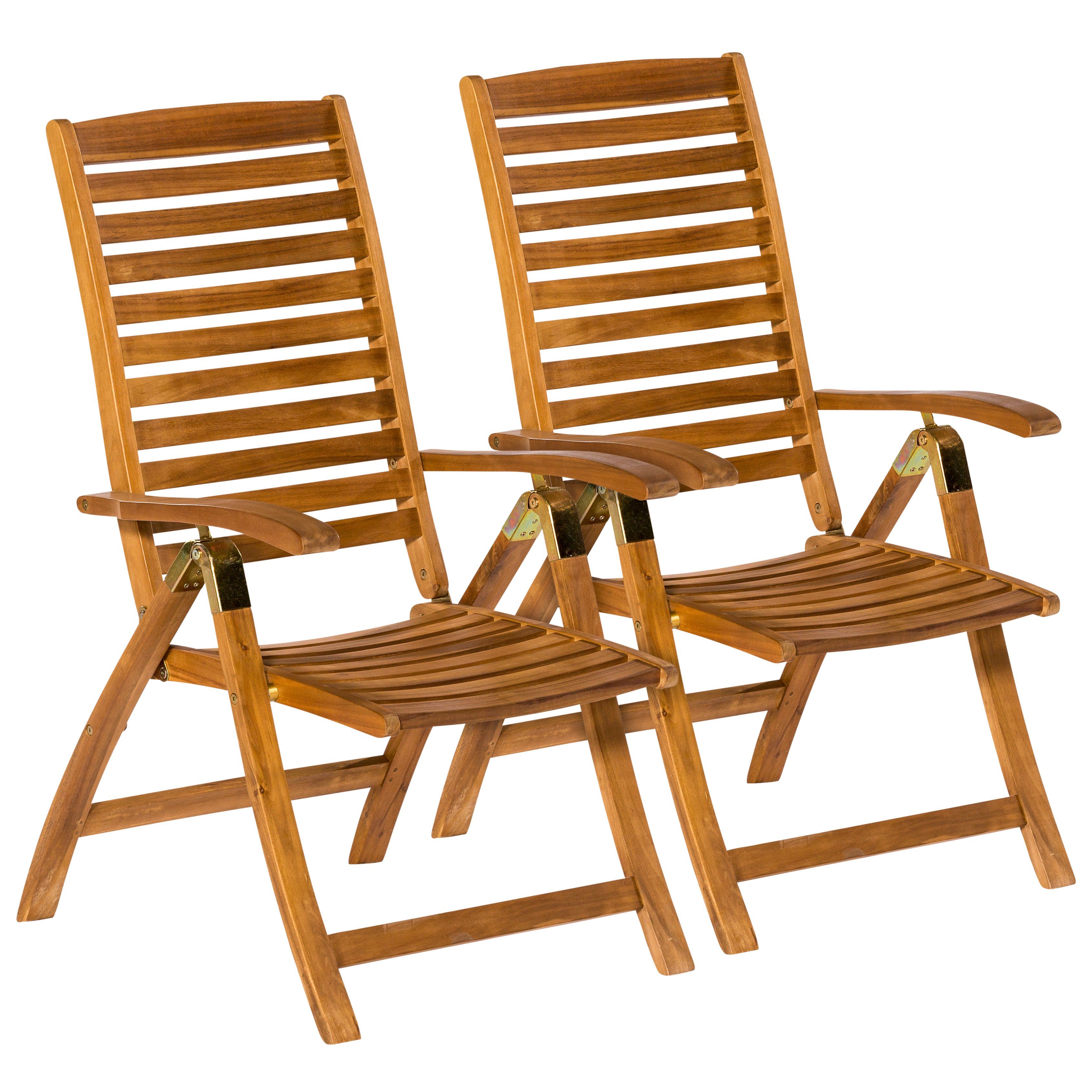 MERXX Tuinstoel Paraiba set van 2, acaciahout, verstelbaar (set, 2 stuks) tuinstoelen bruin