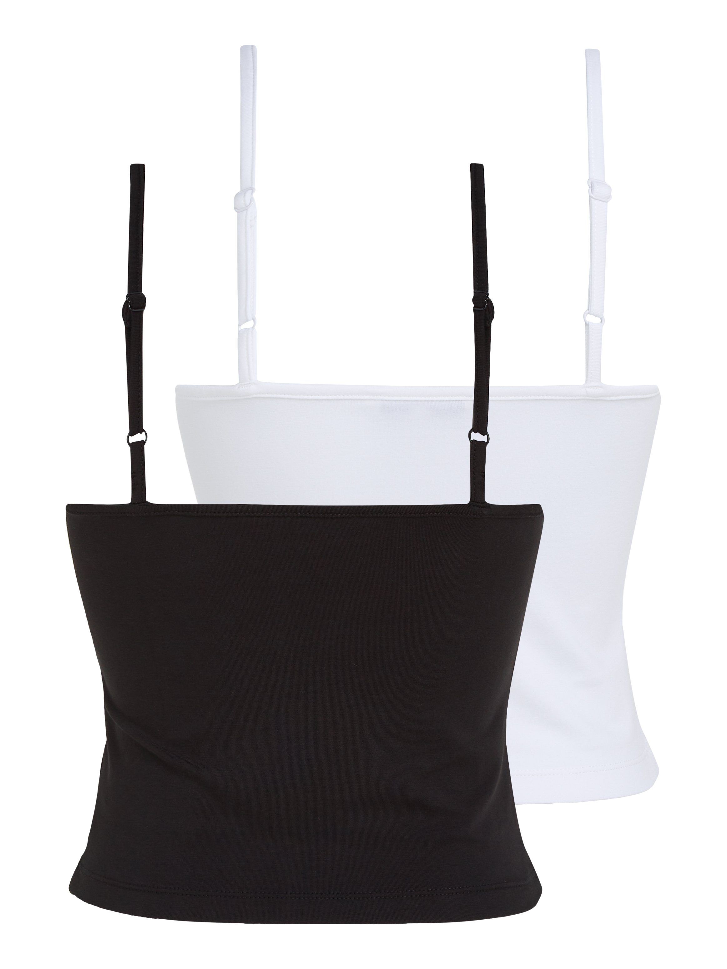 TOMMY JEANS Top met spaghettibandjes TJW 2PACK ESSENTIAL STRAP TOP (set, 2 stuks)