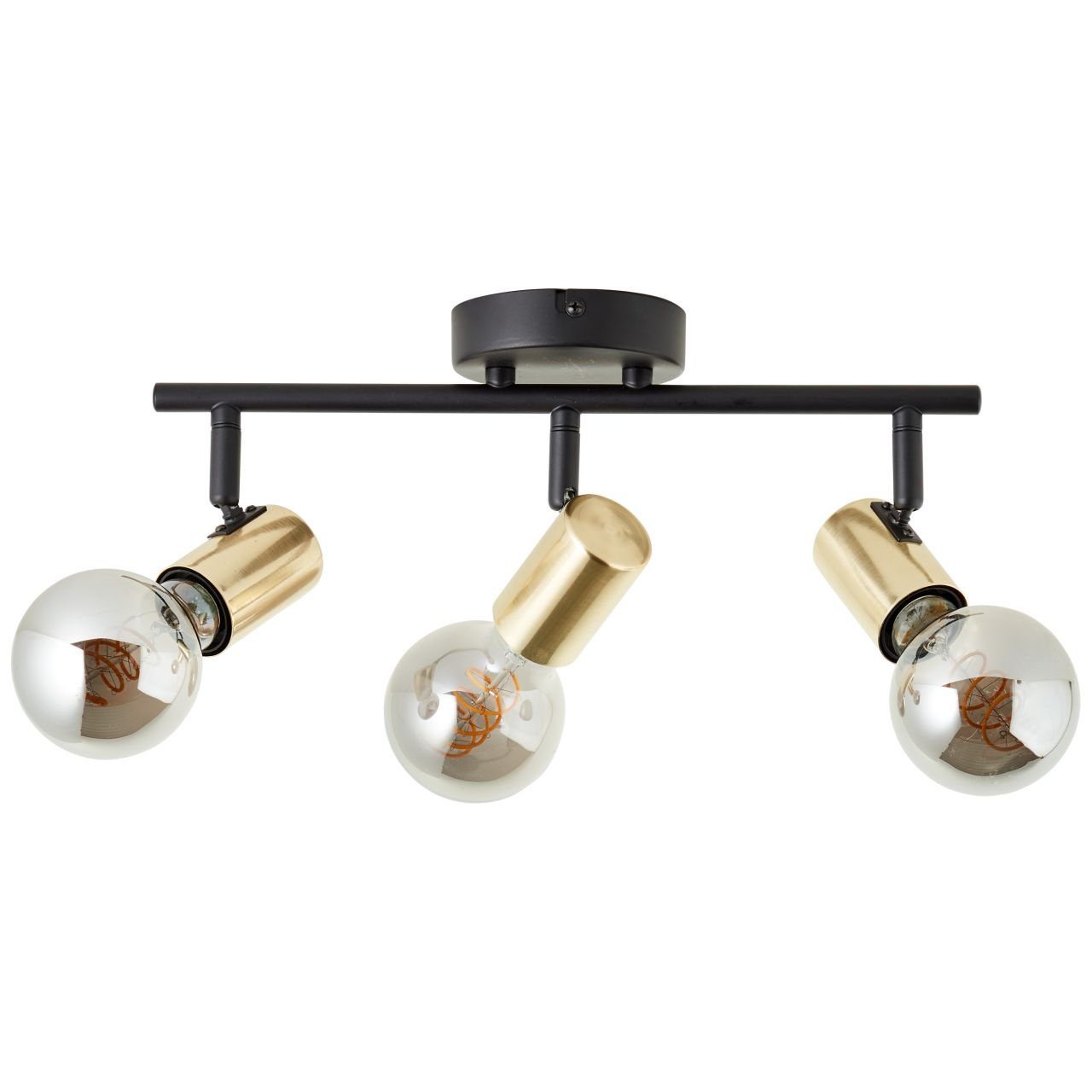 Brilliant Zwart met gouden plafondlamp Kerry 3-lichts 99715-72