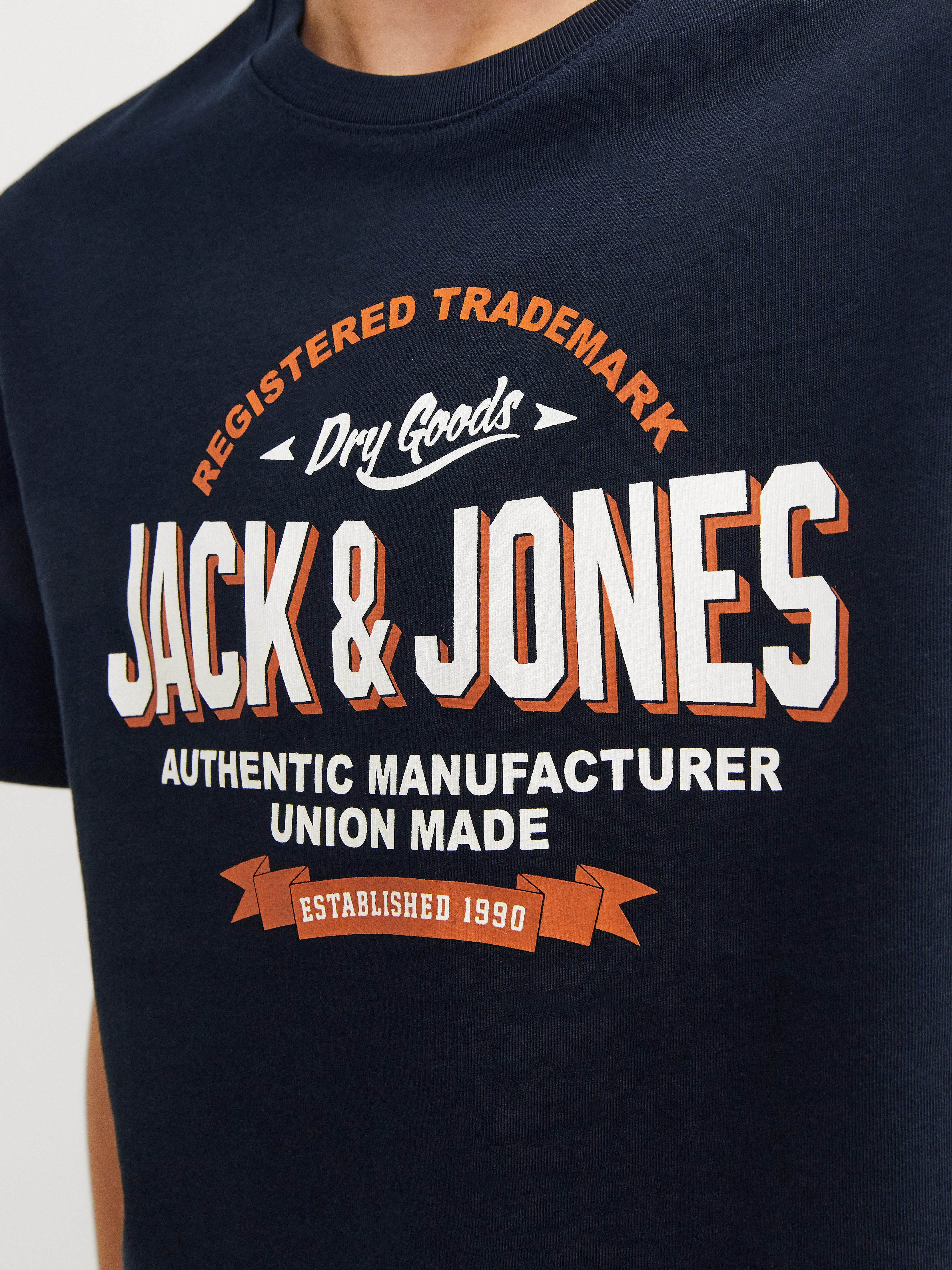 Jack & Jones Junior Shirt met ronde hals JJELOGO TEE SS O-NECK 2 COL S NOOS JNR