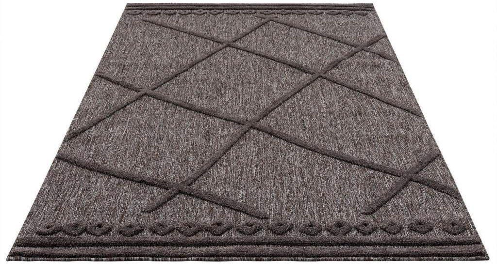 Carpet City Vloerkleed In-& Outdoorkleed Santorini 58578, 3D-Effekt, ruit-look Weerbestendig & uv-bestendig voor terras, balkon, keuken, hal