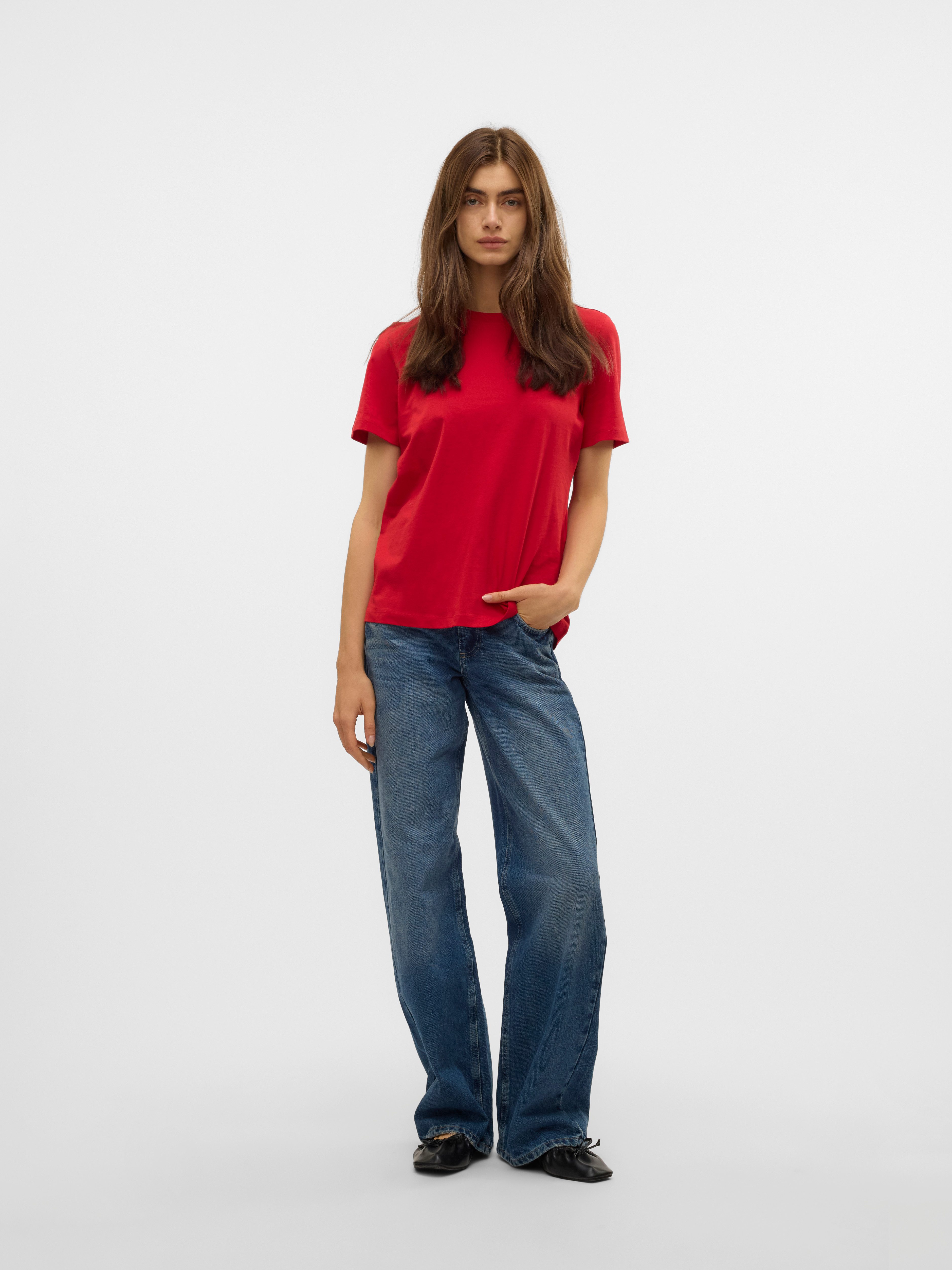 Vero Moda Shirt met korte mouwen VMPAULINA SS T-SHIRT GA JRS NOOS