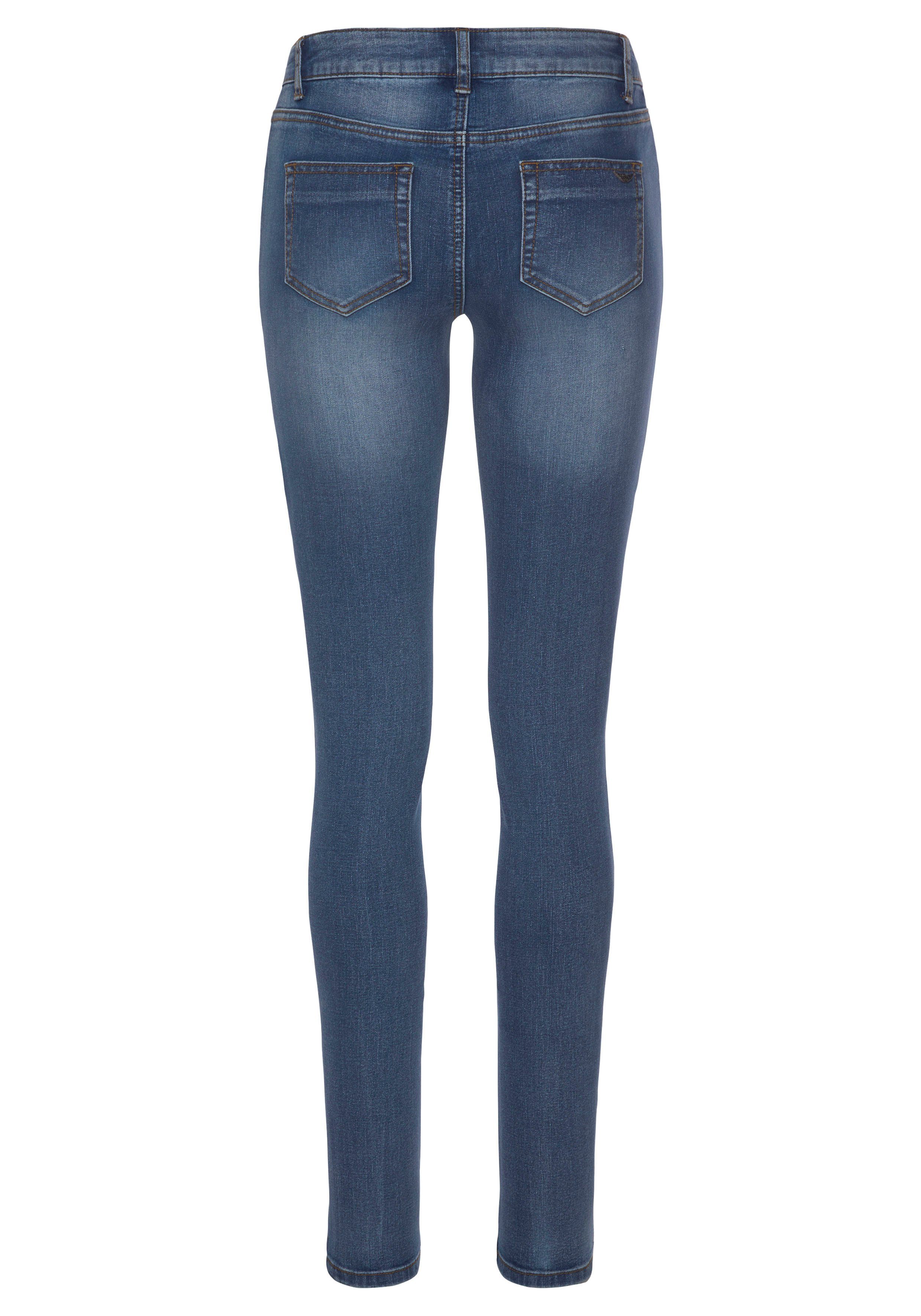 Arizona Skinny fit jeans Met geren extra-strakke been snit, lage taille