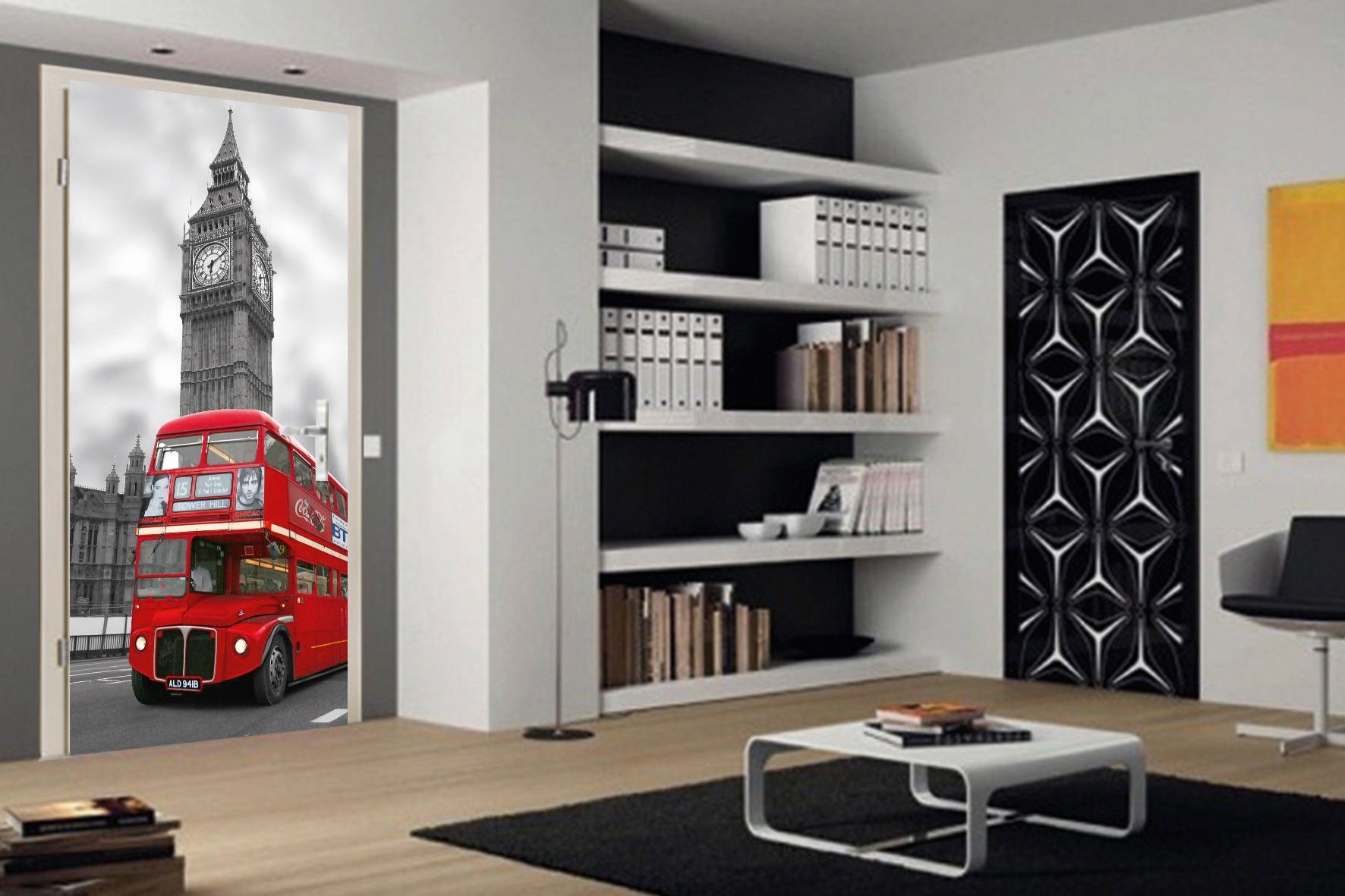 Papermoon Fotobehang Londen - Deurbehang Vlies, 2 banen, 90x 200 cm (2-delig)