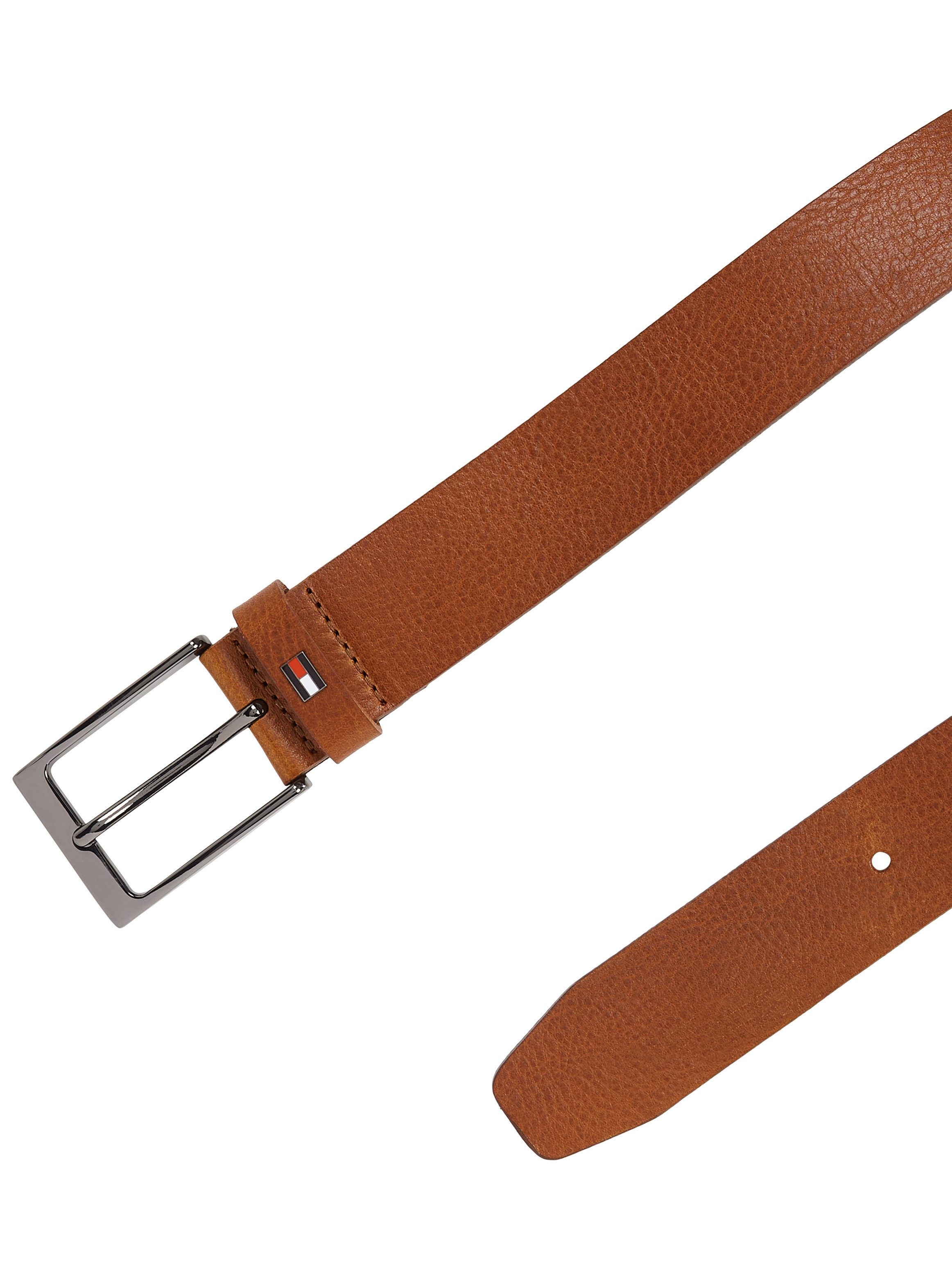 Tommy Hilfiger Leren riem LAYTON 3.5 Metalen patch, eenvoudige doornsluiting