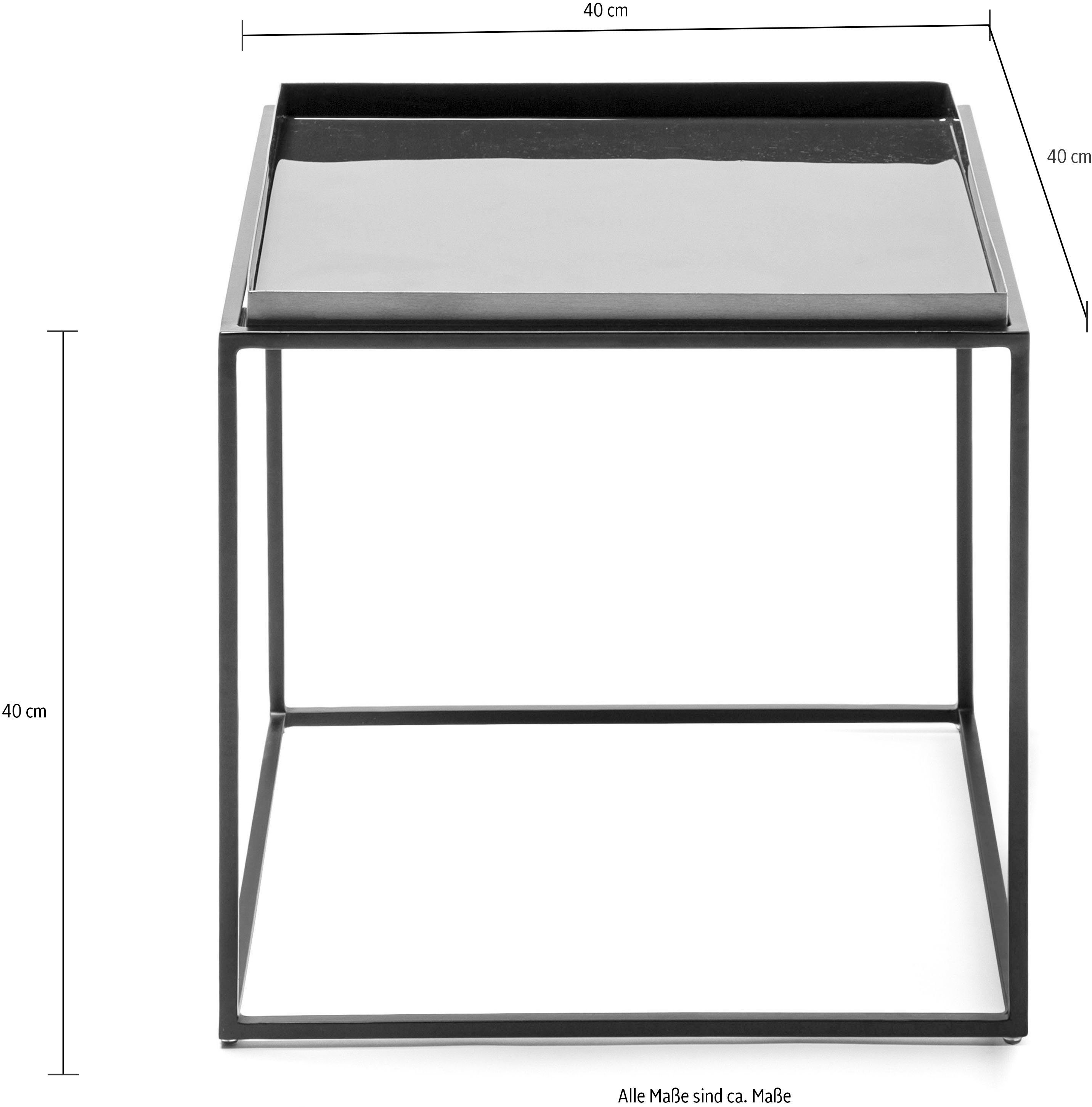 Kayoom Bijzettafel Famosa, metalen bijzettafel in vierkante vorm Kleurrijke tafel, afmetingen schaal: 11 x 11 x 2 / 15,8 x 11 x 2 cm (1 stuk)