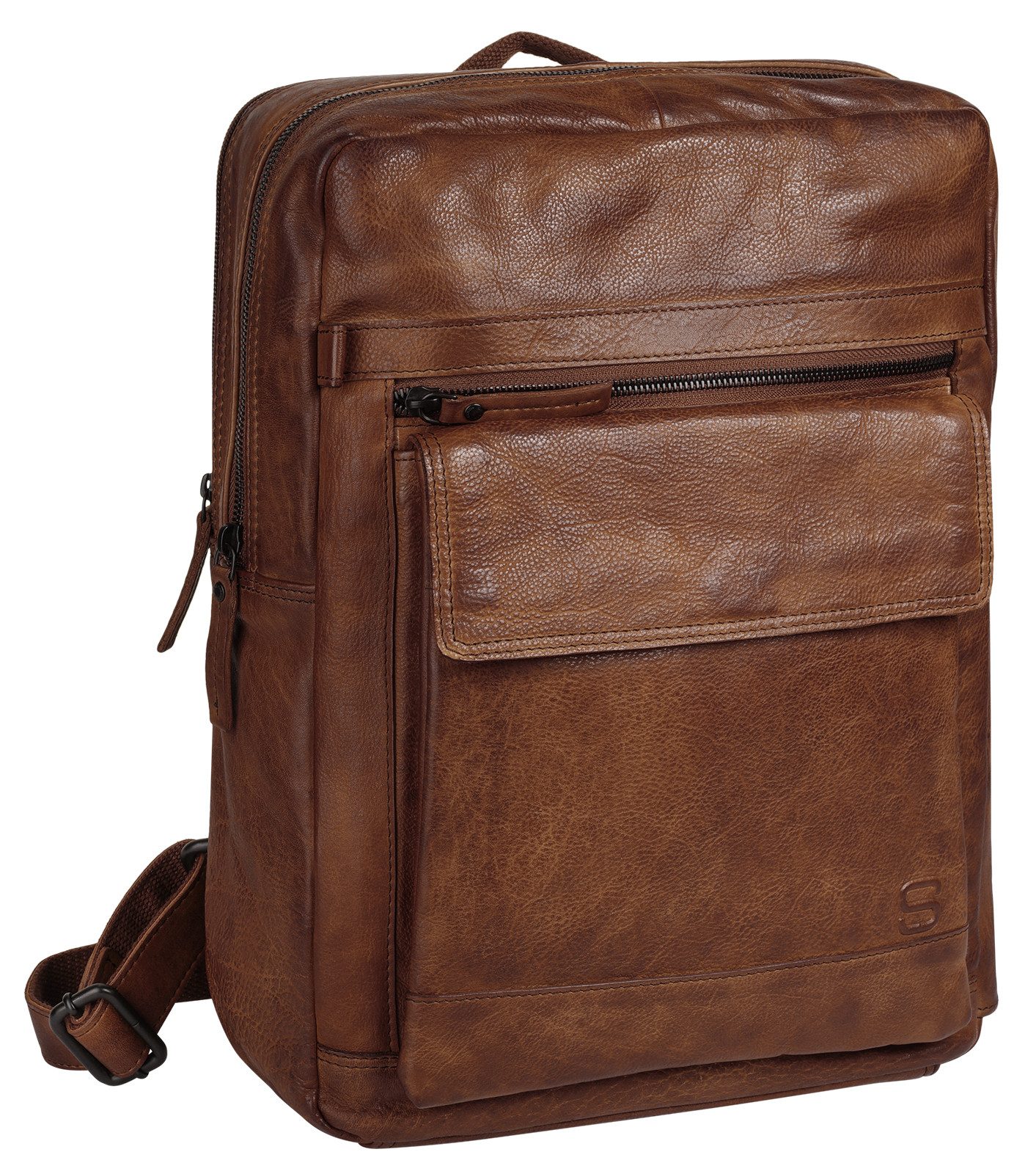 Spikes & Sparrow Laptoprugzak echt leder