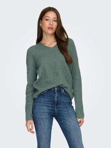Only Trui met V-hals ONLCAMILLA V-NECK L/S PULLOVER KNT NOOS