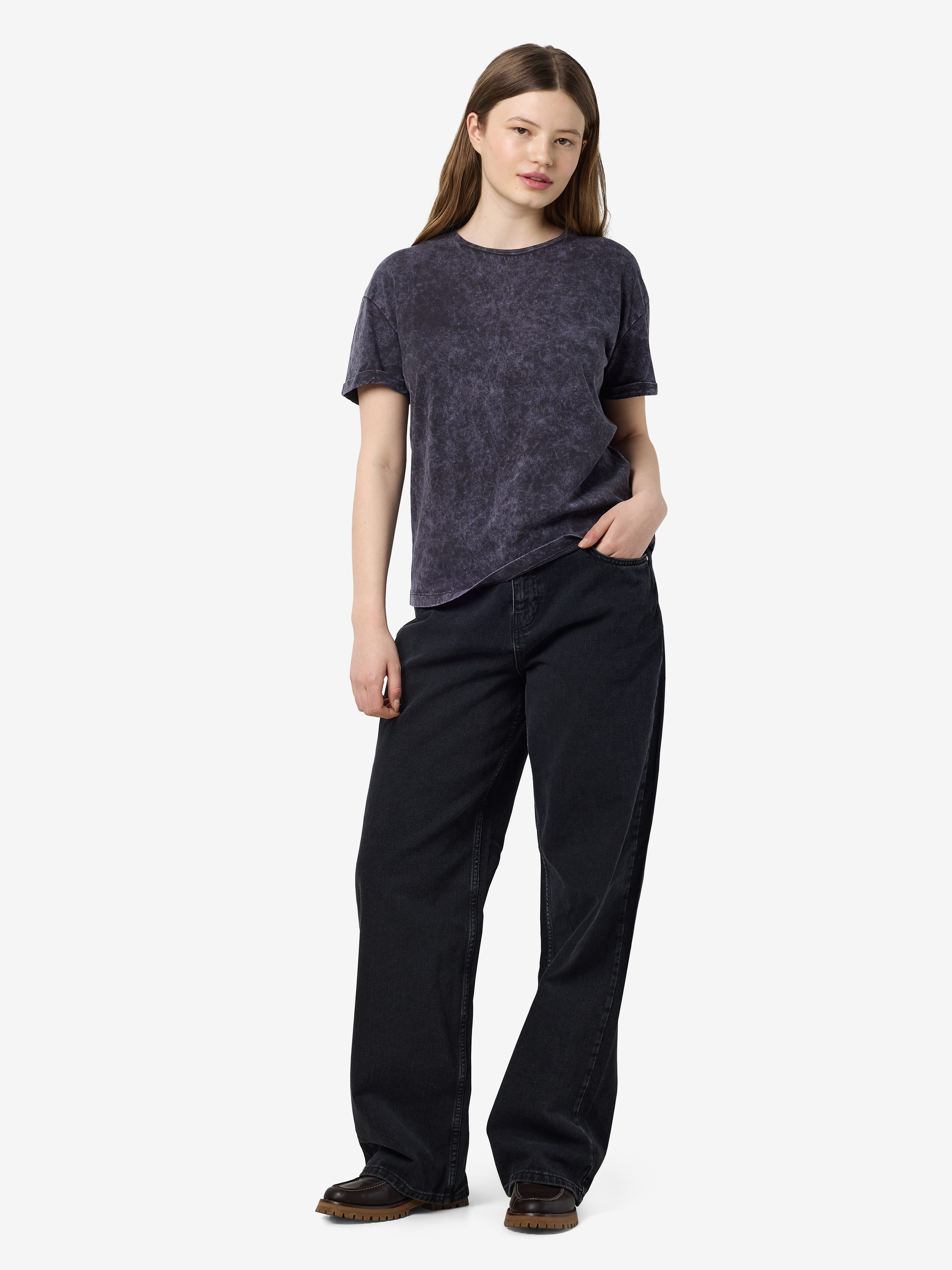 Noisy may Shirt met korte mouwen NMBRANDY WASHED S/S TOP JRS NOOS