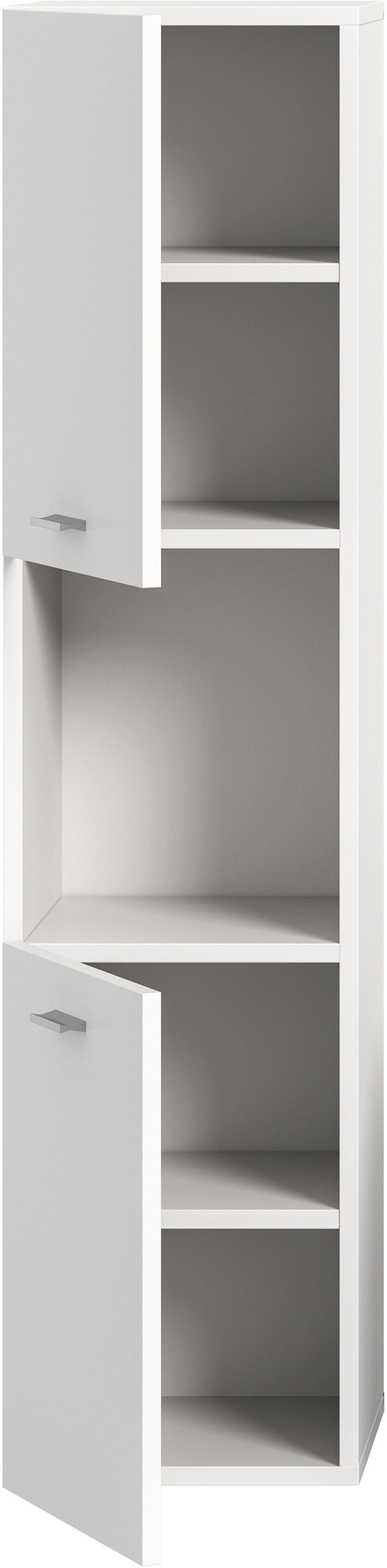 welltime Hoge kast Tampa, hoogte 125cm, hangend of staand te monteren Badkamerkast, hangkast badkamer, badkamer, badkamermeubels