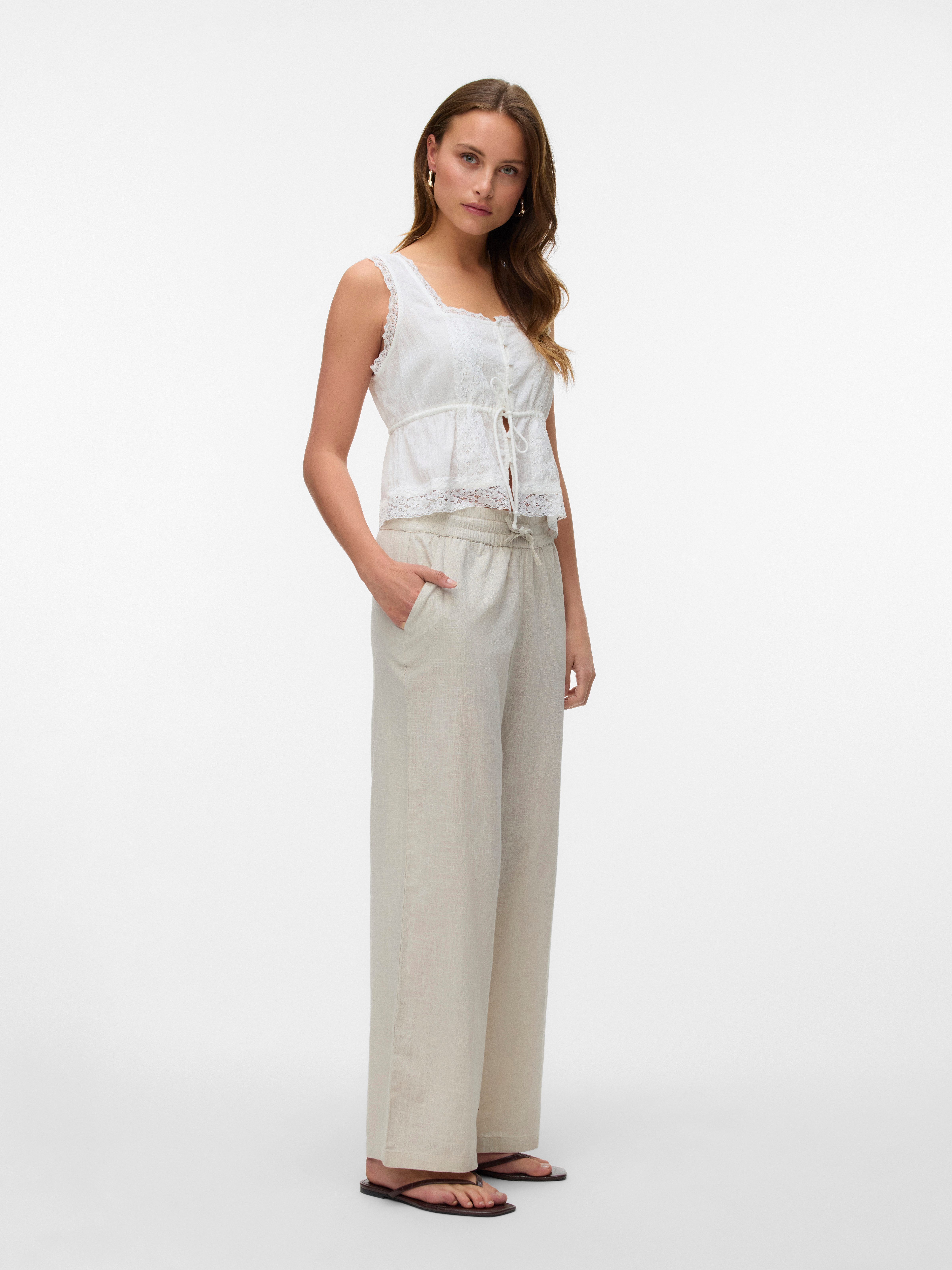 Vero Moda Comfortbroek VMCAIA MW WIDE PANT WVN NOOS