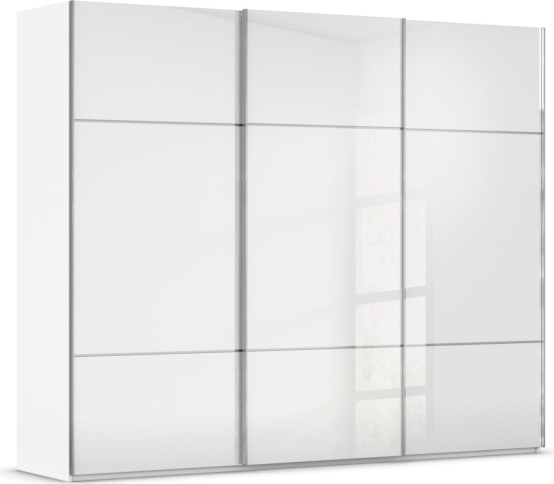 rauch Schuifdeurkast Kledingkast kast garderobe slaapkamerkast SCALE-TRIO edel drievoudig front met 2 sierlijsten glasfront made in germany