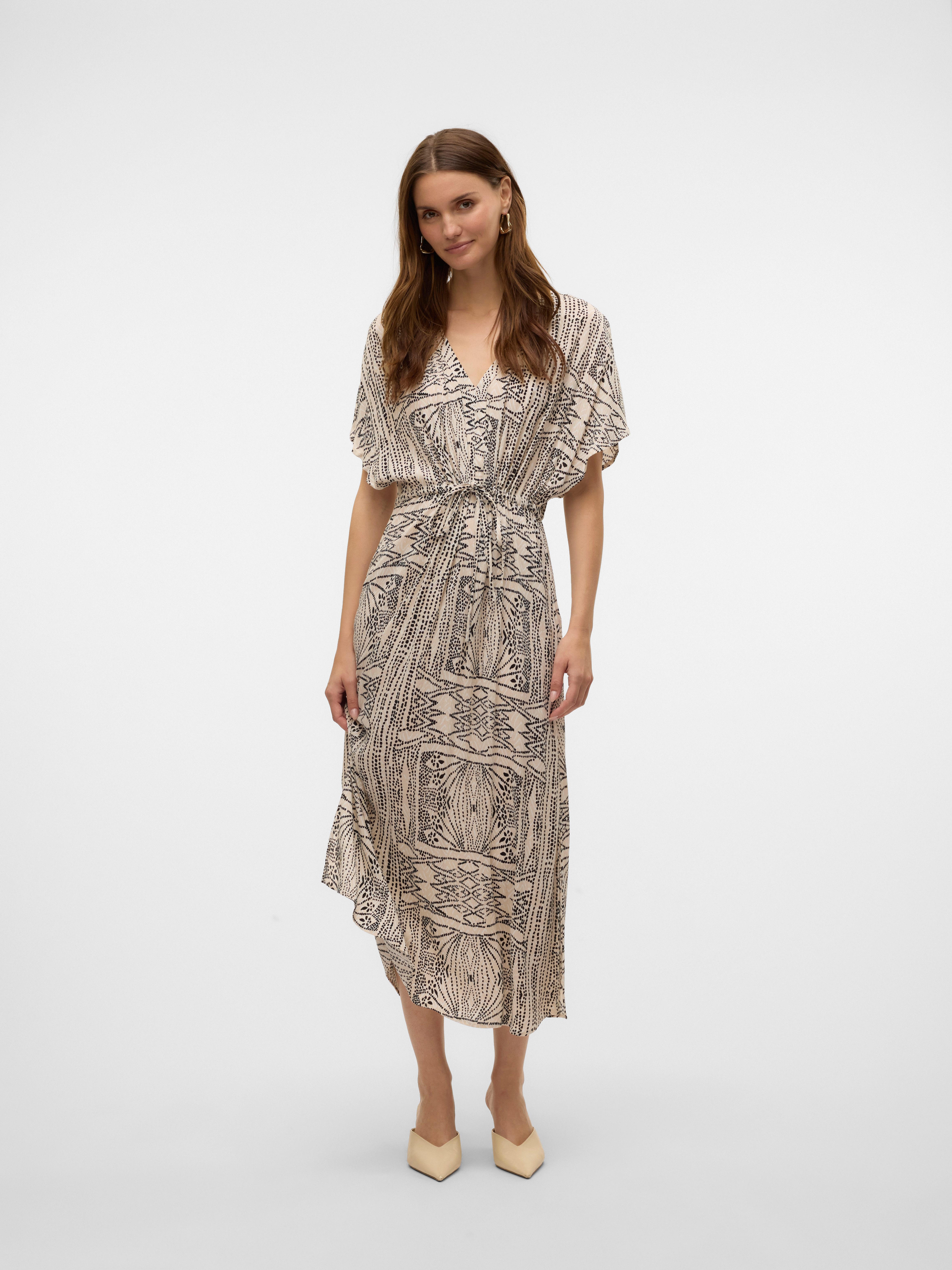 Vero Moda Maxi-jurk VMMENNY SS 7/8 KAFTAN WVN GA