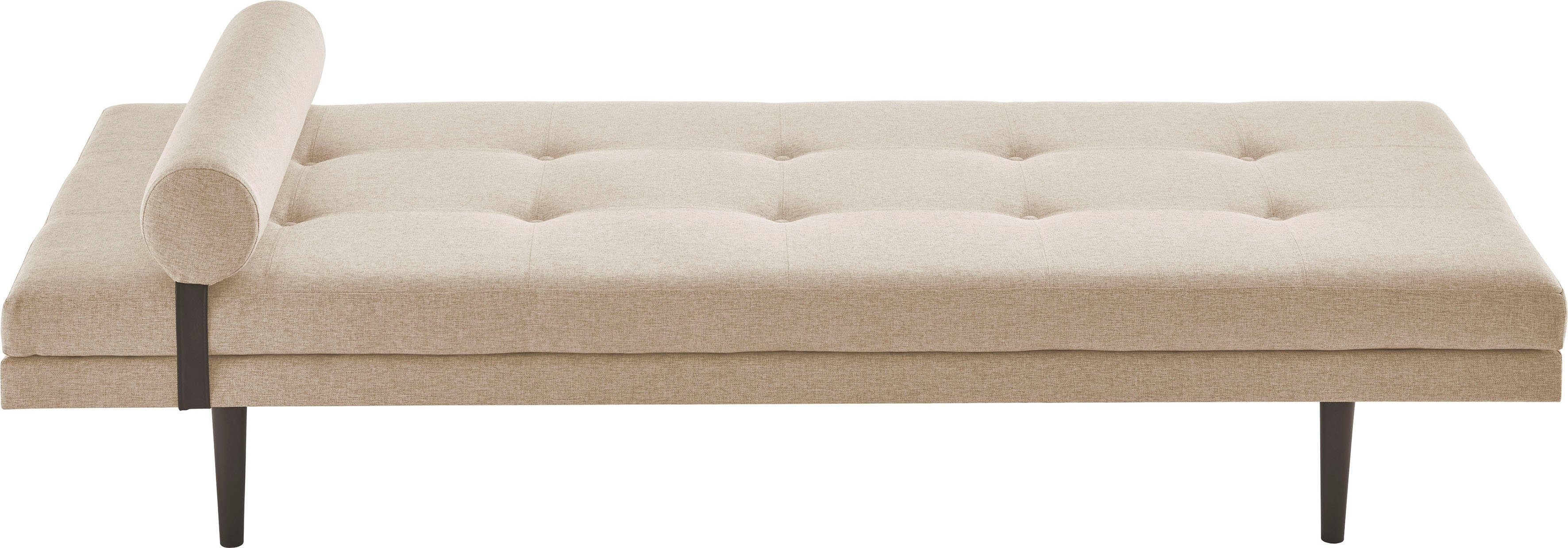 ATLANTIC home collection Chaise-longue Bergen Daybed in Japanse stijl, inclusief vast te zetten sluimerrol