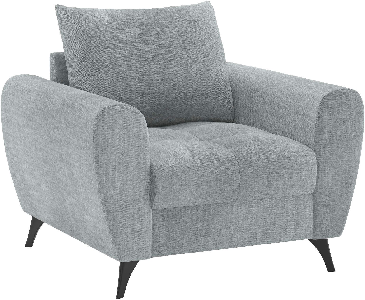 Mr. Couch Fauteuil Blackburn II Passend bij de set, met koudschuimvering tot 140 kg belastbaar fauteuils grijs
