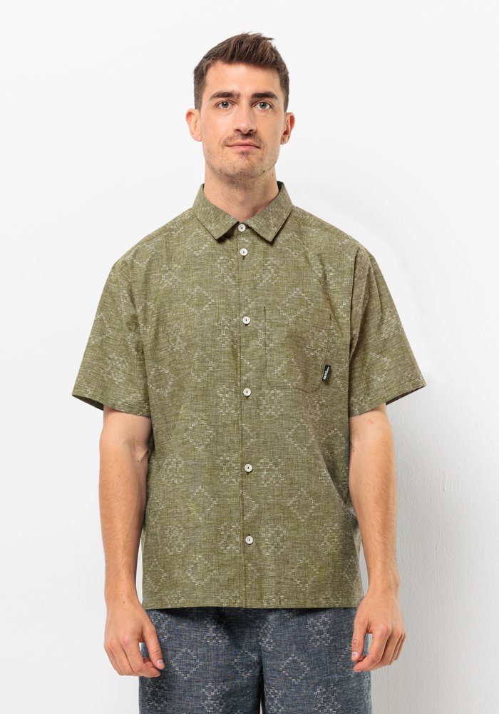 Jack Wolfskin Karana Shirt Men Overhemd met korte mouwen Heren 3XL bruin bay leaf