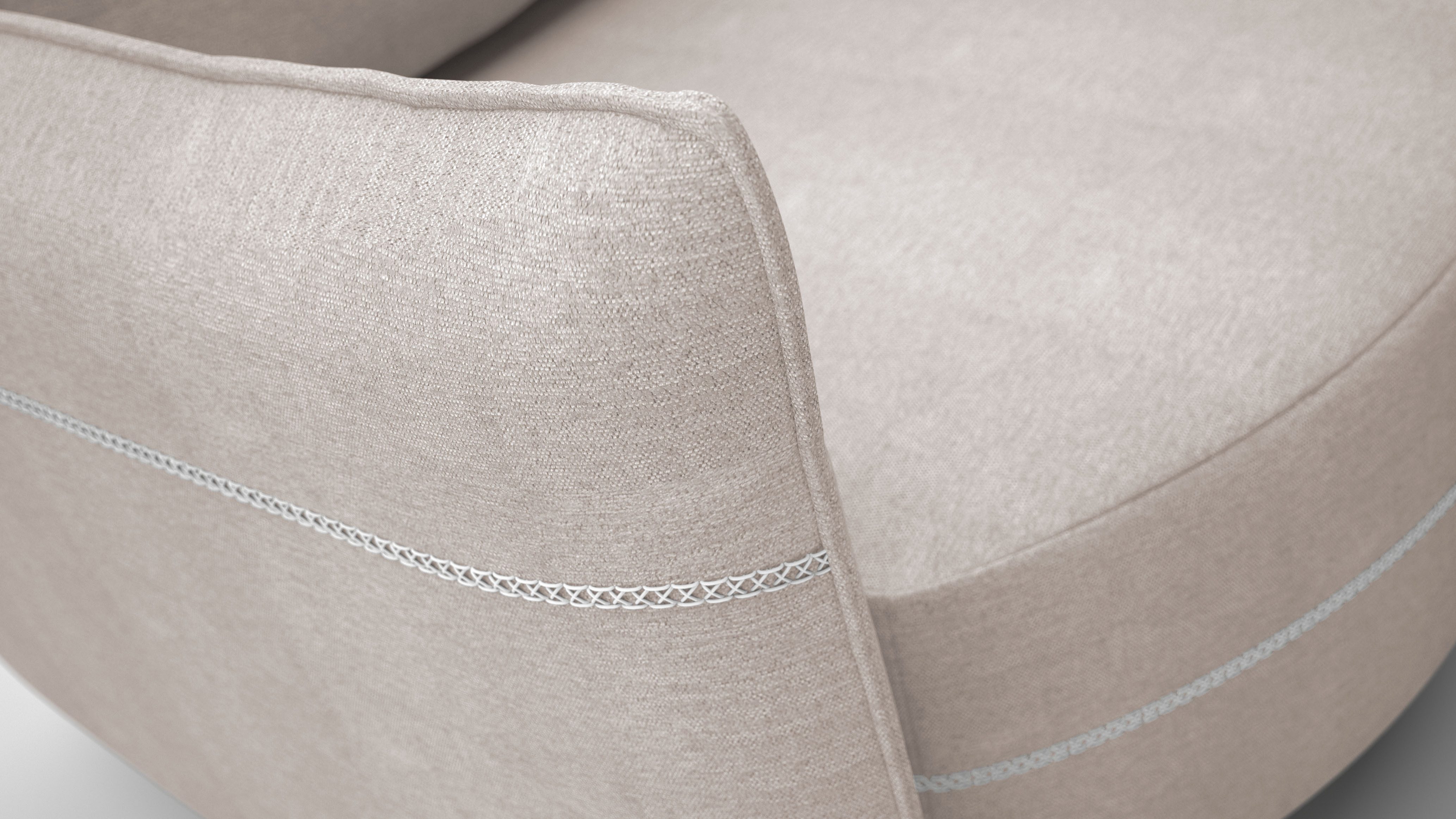 exxpo - sofa fashion Loungebank Met mooie contrastnaad, solitairmeubel, comfortabel, smalle armleuning