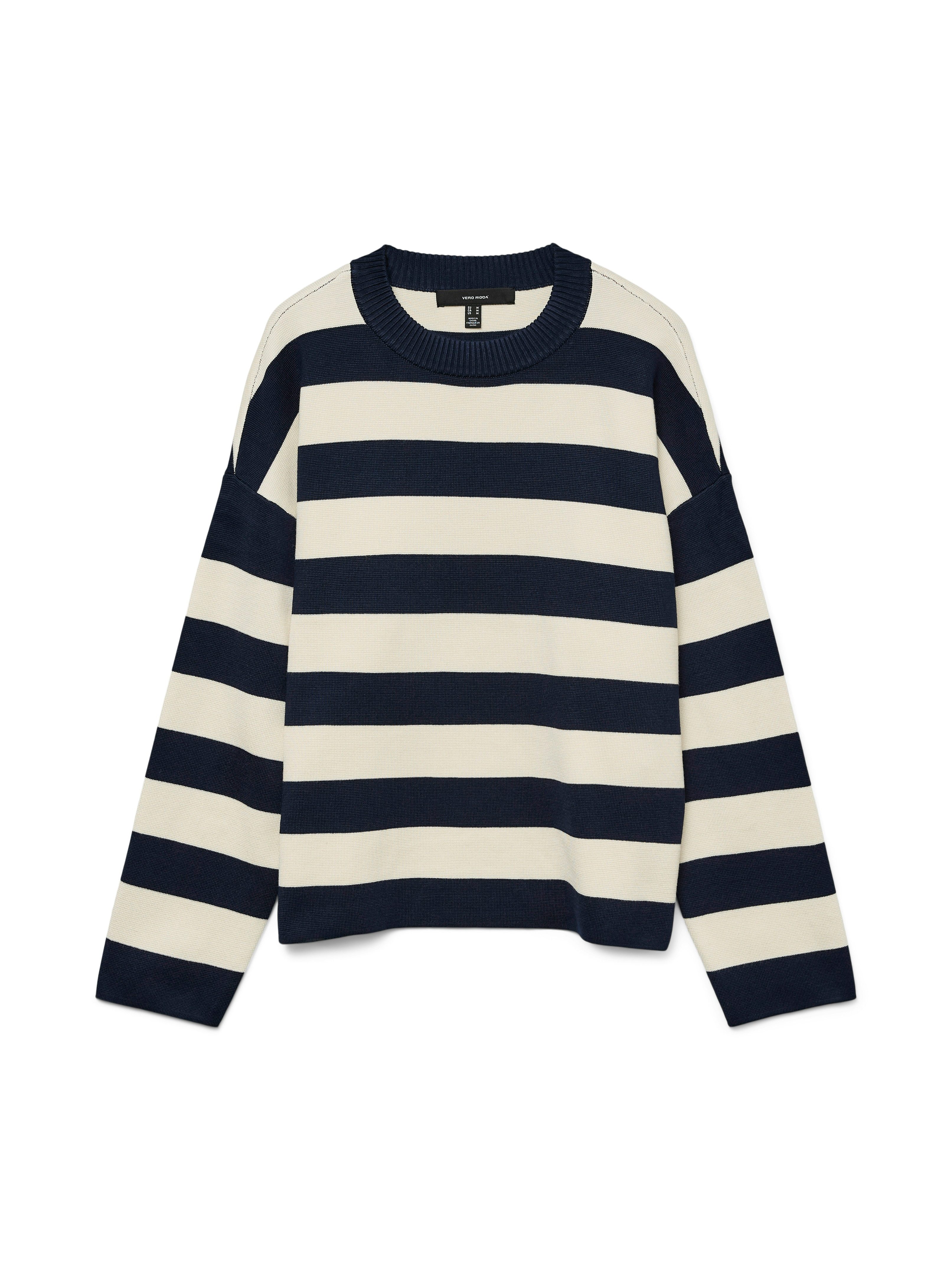 Vero Moda Gebreide trui VMSILJE LS O-NECK BOXY PULLOVER NOOS