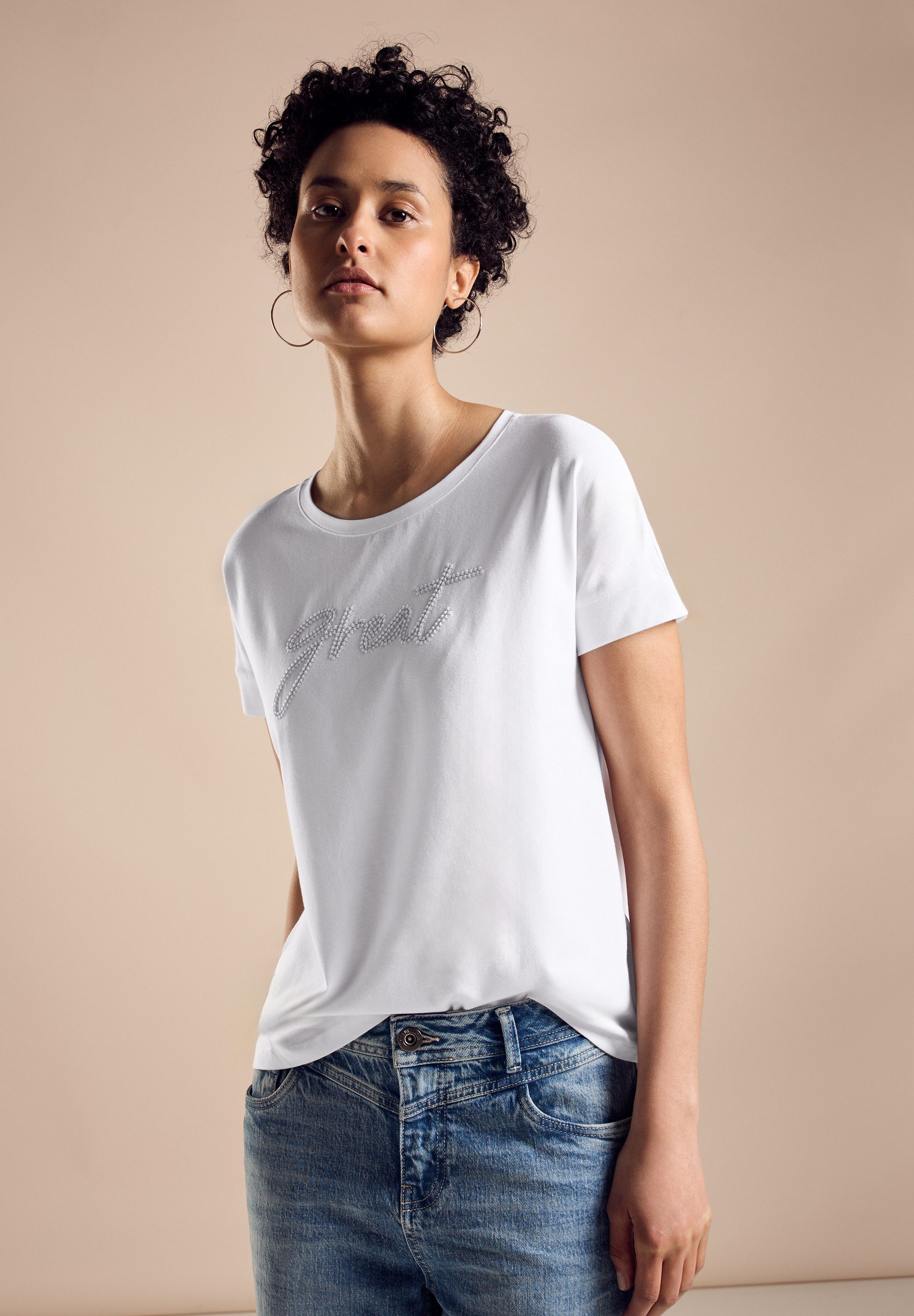 STREET ONE Shirttop met tekst