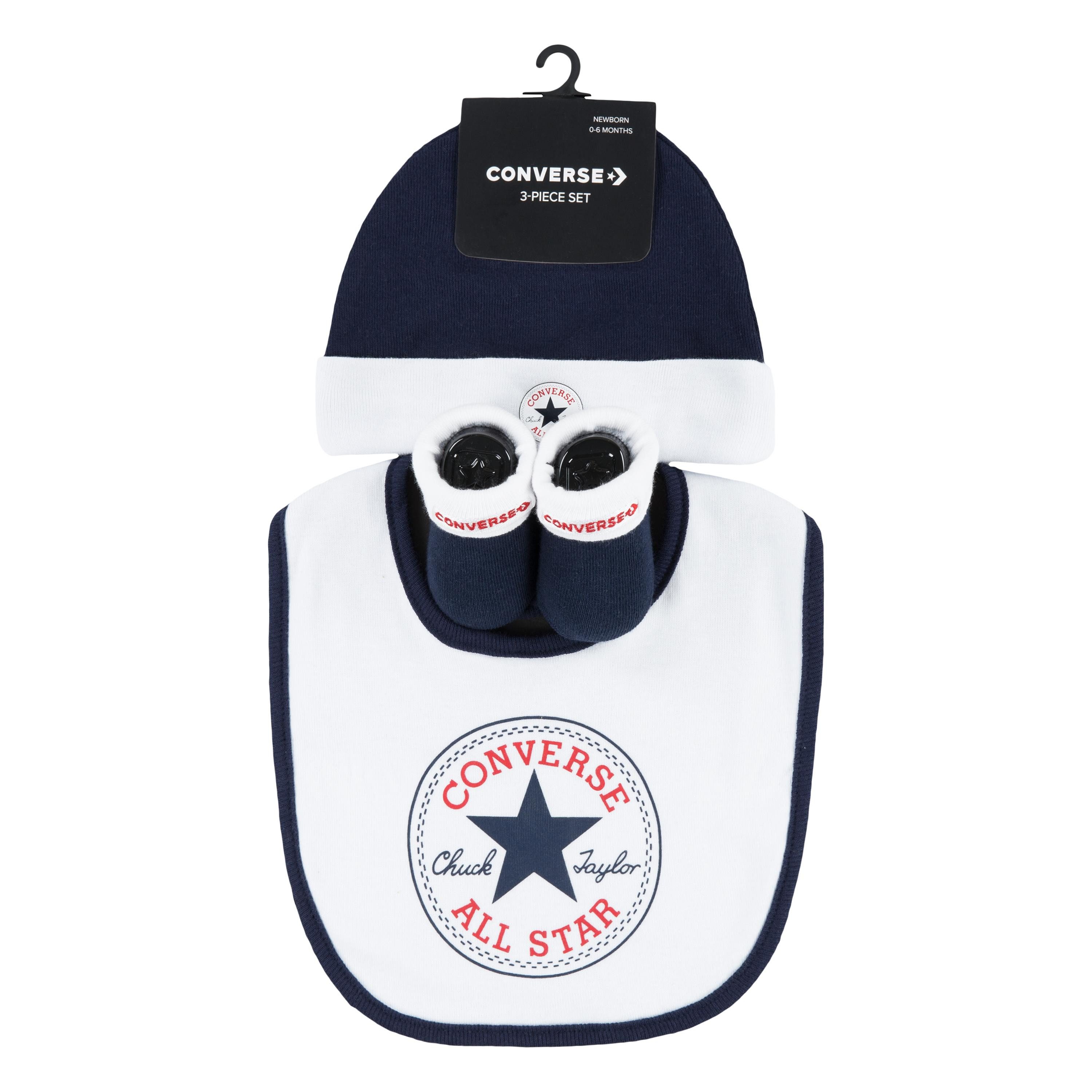 Converse Newborn-cadeauset CHUCK INFANT HAT BIB BOOTIE SET 3PC (3-delig)