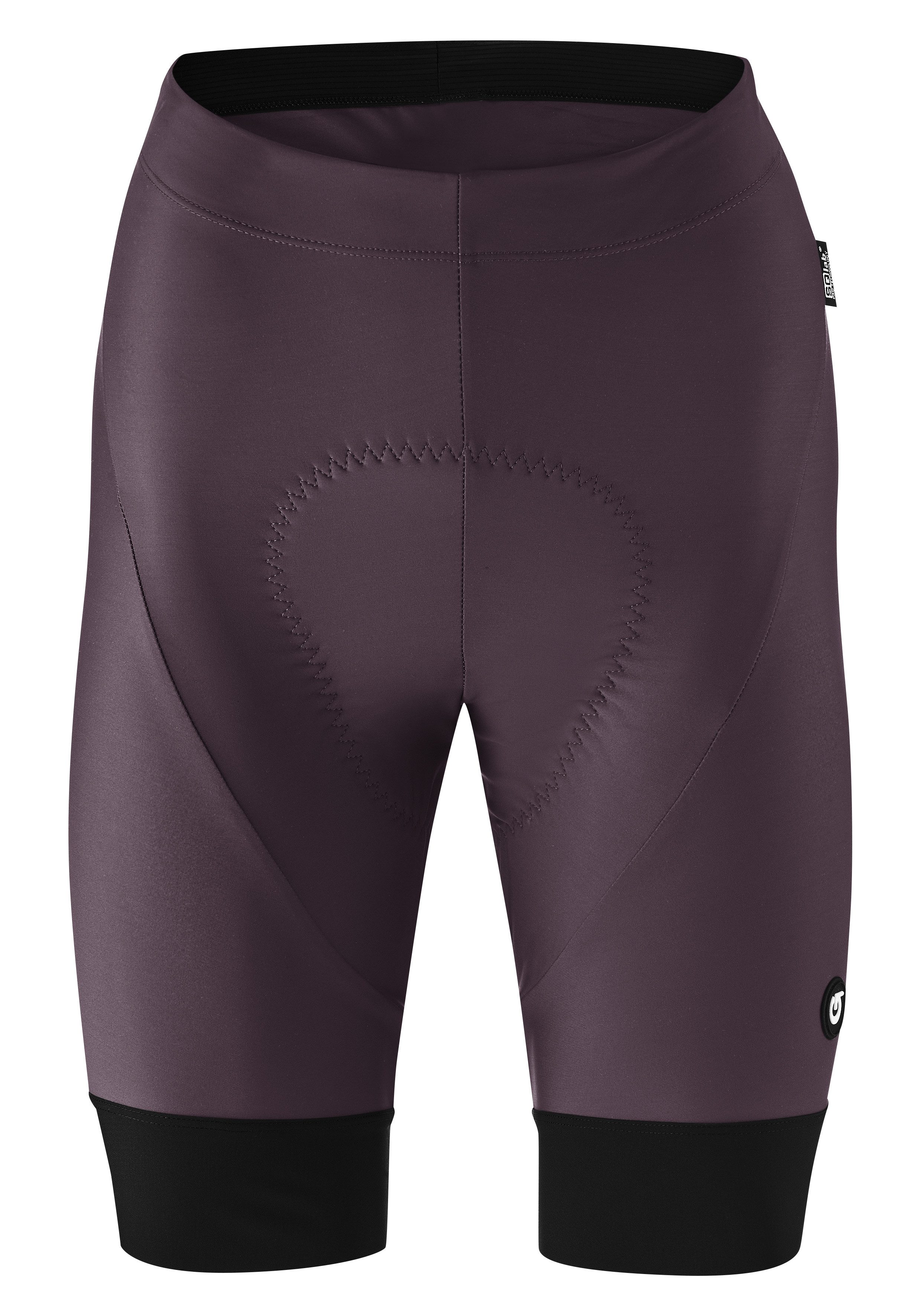Gonso Fietsbroek SQlab GO W Dames fietsbroek met zitkussen, korte moderne fietsbroek, Tight Fit dames broeken maat 42 paars