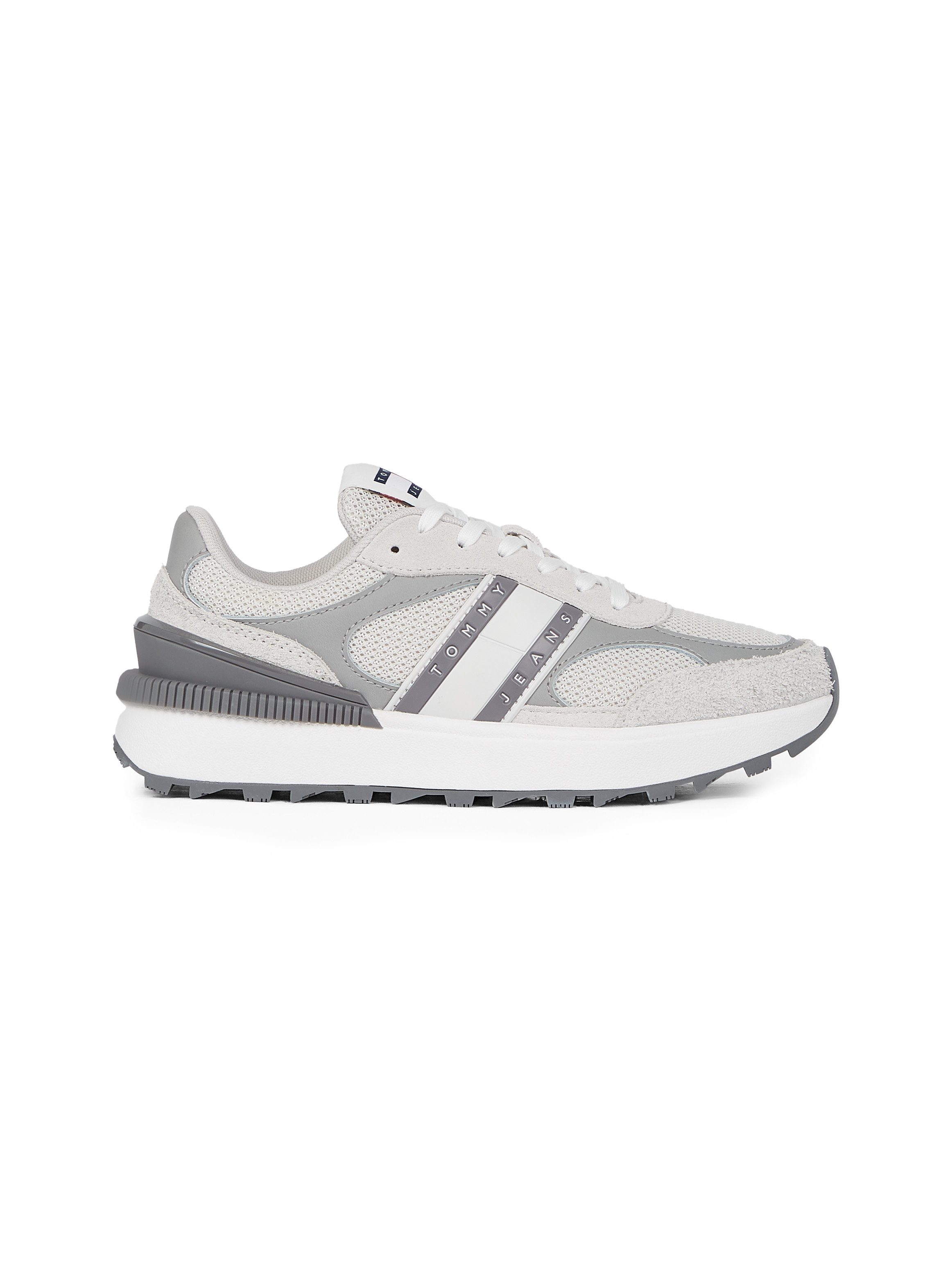 TOMMY JEANS Plateausneakers TJW TECH RUNNER vrijetijdsschoen, lage schoen, veterschoen met contrastafwerkingen