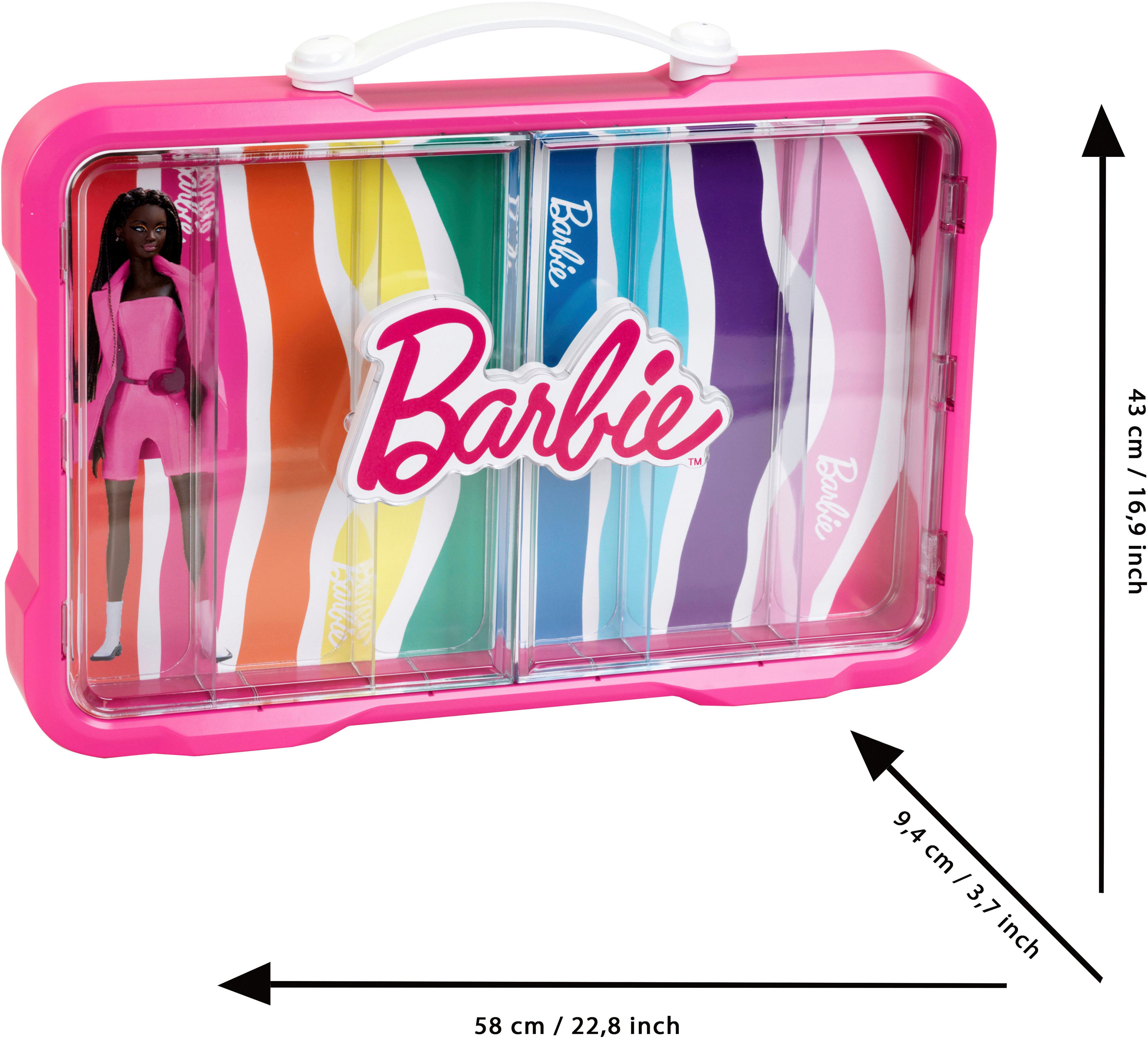 Klein Verzamelkoffer Barbie - Verzamelvitrine voor 6 Barbies