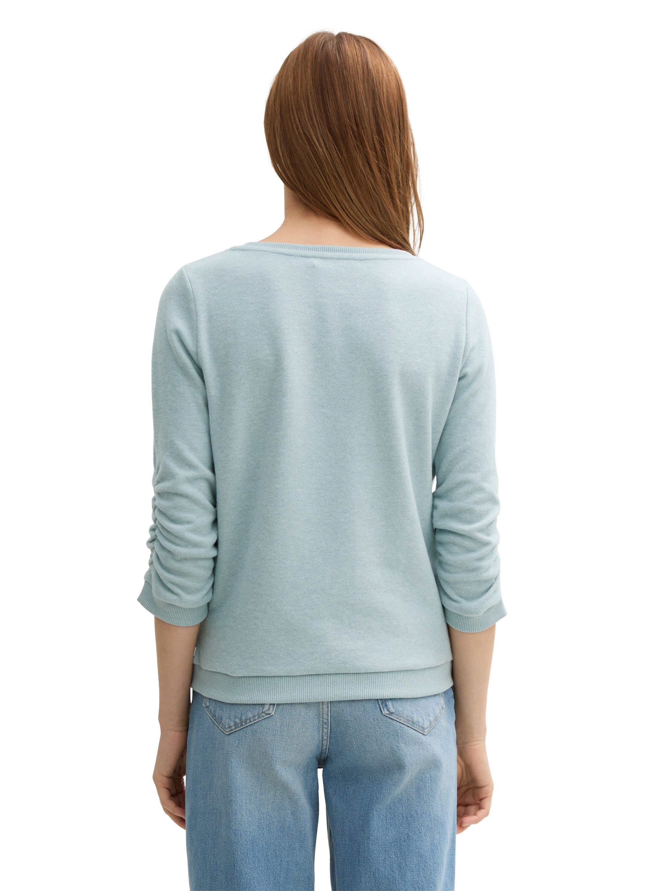 Tom Tailor Denim Sweatshirt met aangerimpelde mouwen