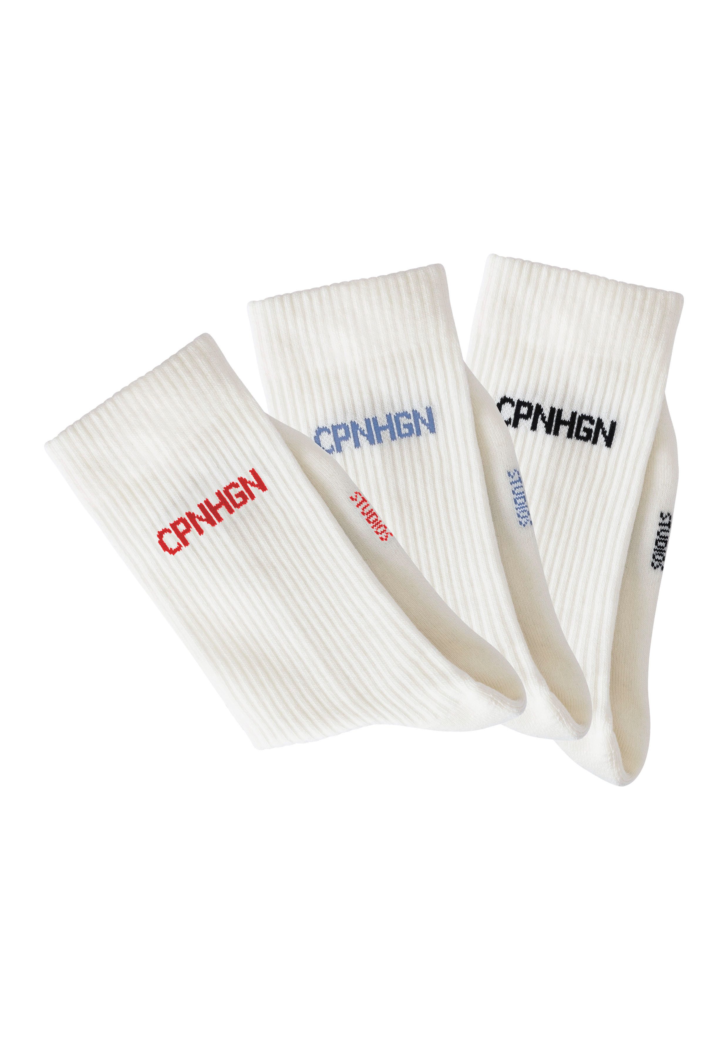 Copenhagen Studios Tennissokken met badstof, halve voet (set, 3 paar)