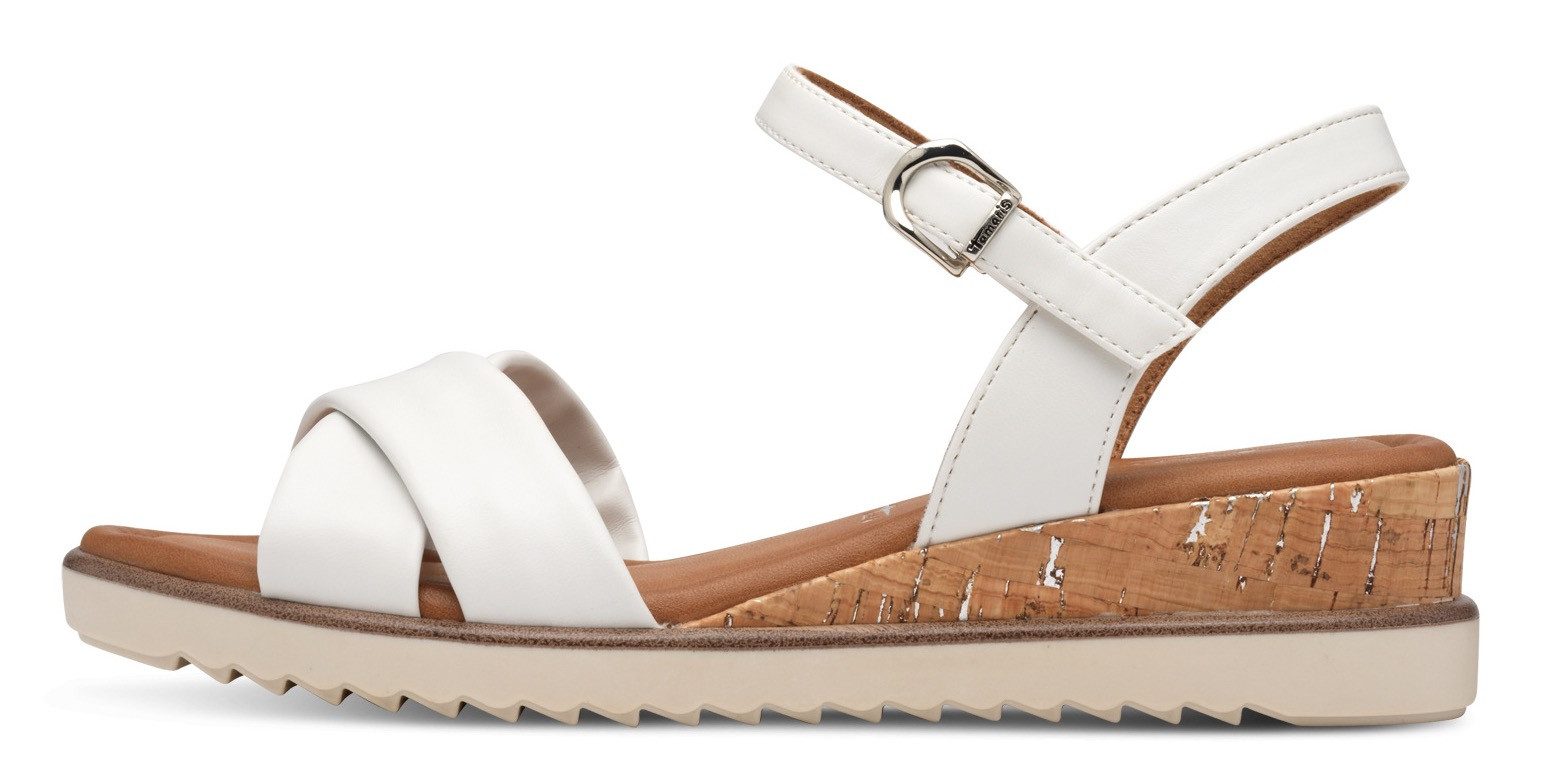 Tamaris Sandaaltjes , sleehak, zomerschoen, sandalen met gespsluiting