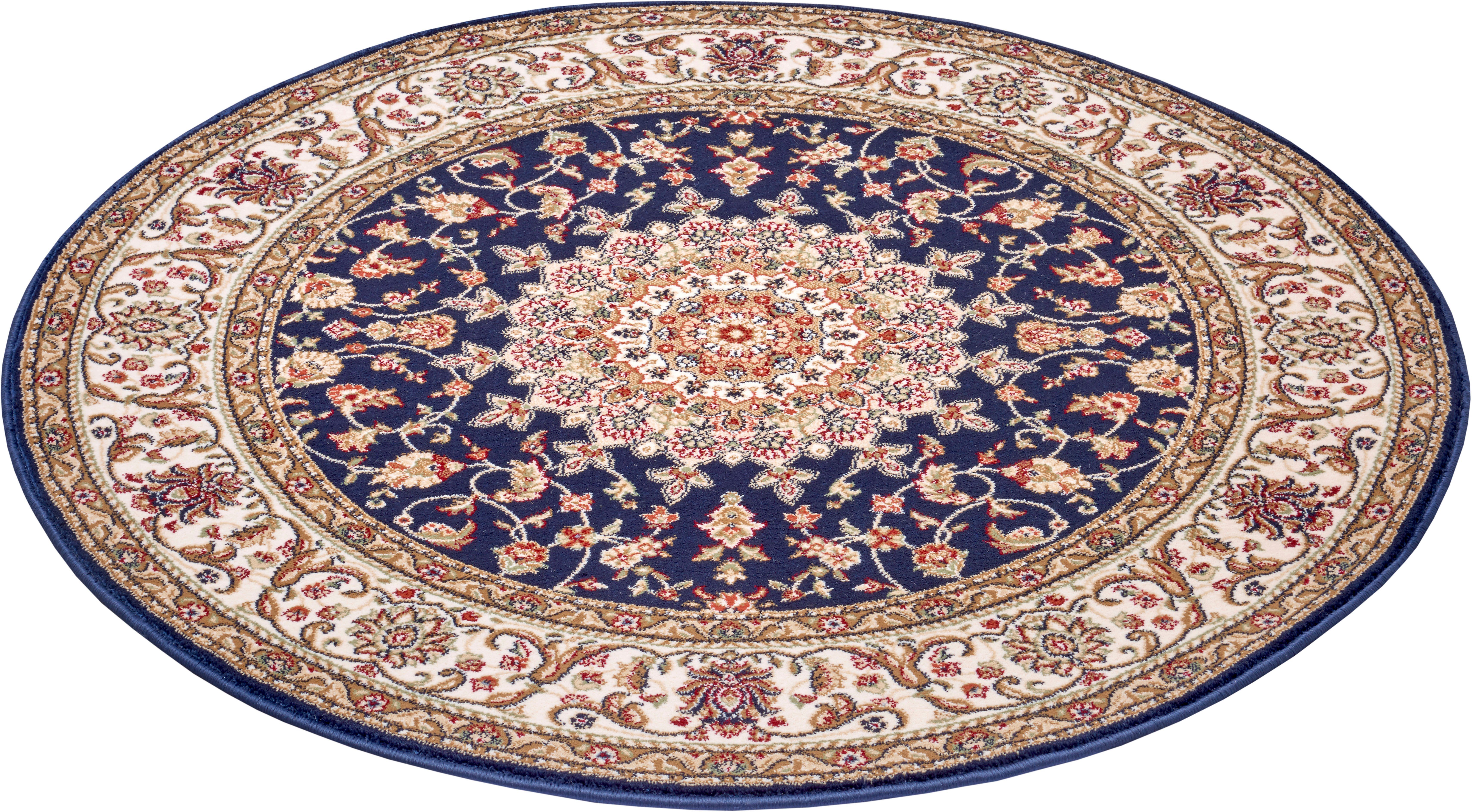 Rond perzisch tapijt - Zuhr marineblauw 160 cm rond