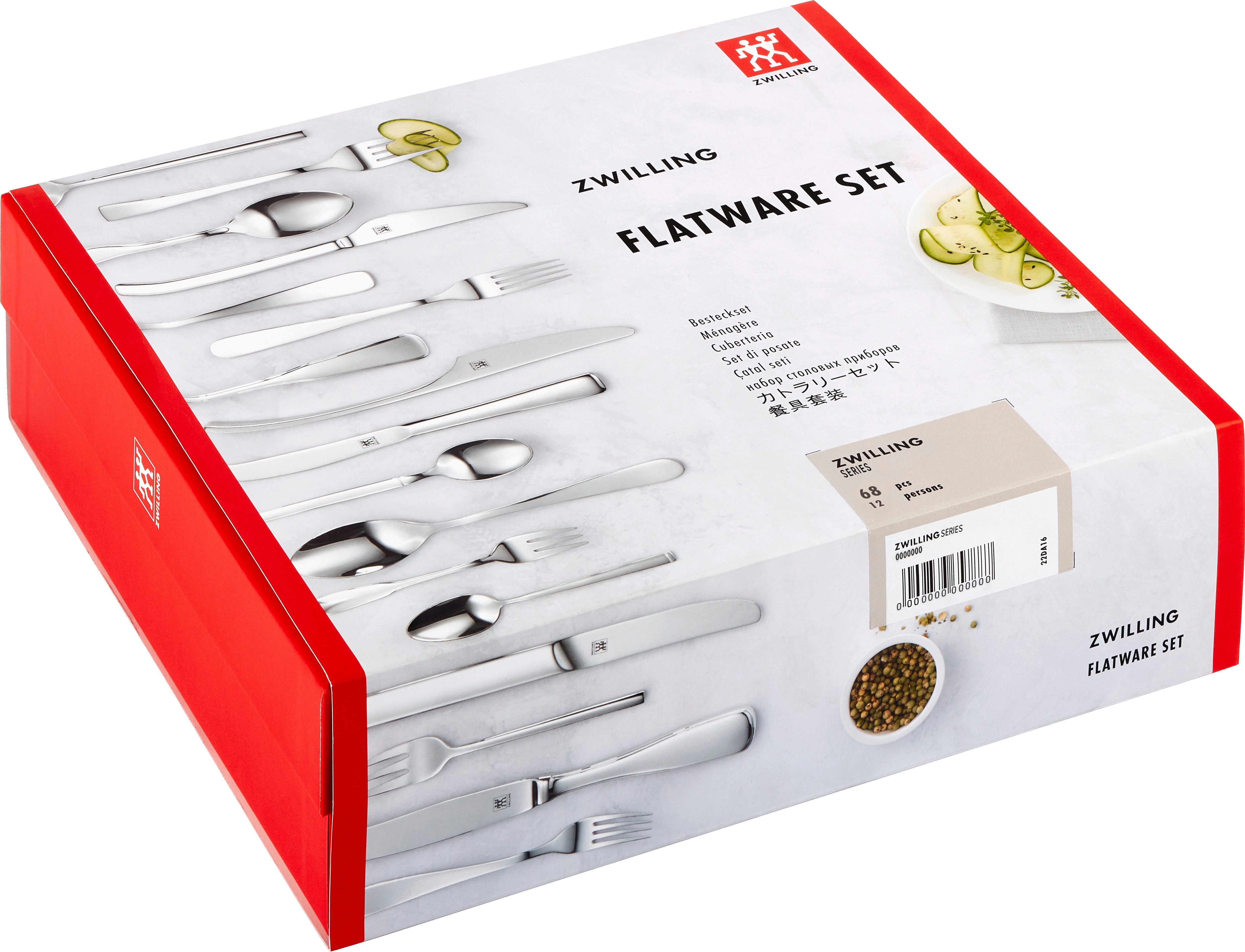 Zwilling Bestekset ZWILLING Minimale Vintage (gehamerd) (set, 68-delig)