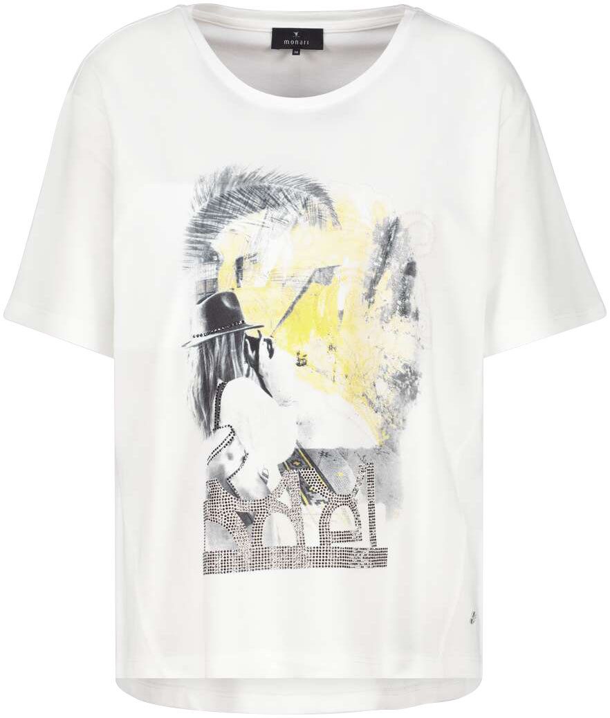 Monari Shirt met ronde hals met frontprint