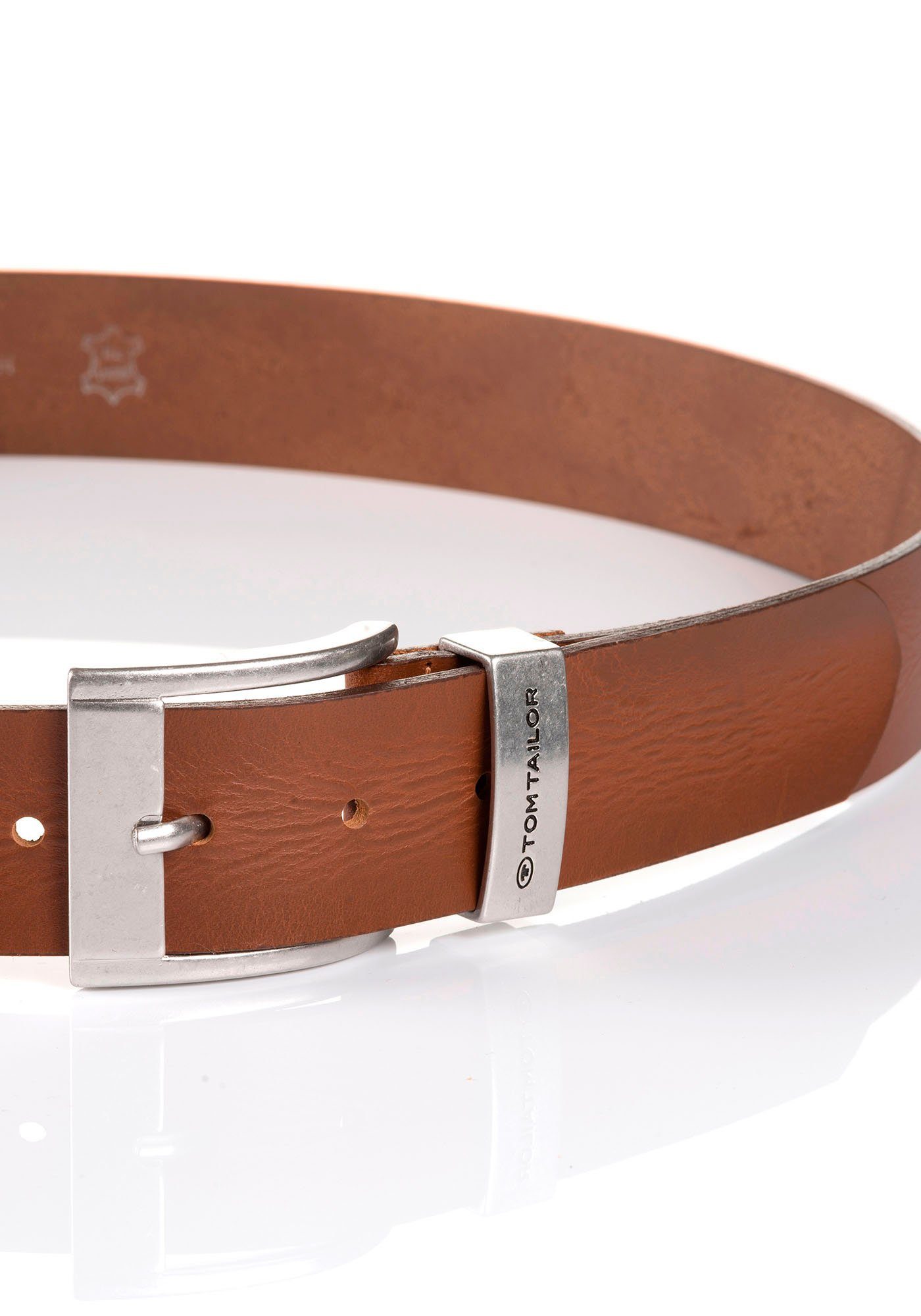 Tom Tailor Leren riem TTTOM 4 cm brede herenriem, casual en jeanslook (set)