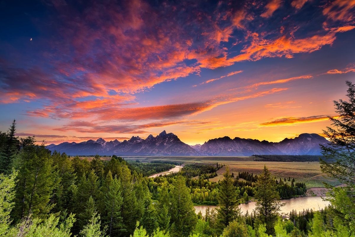 Papermoon Fotobehang Snake River Sonnenuntergang