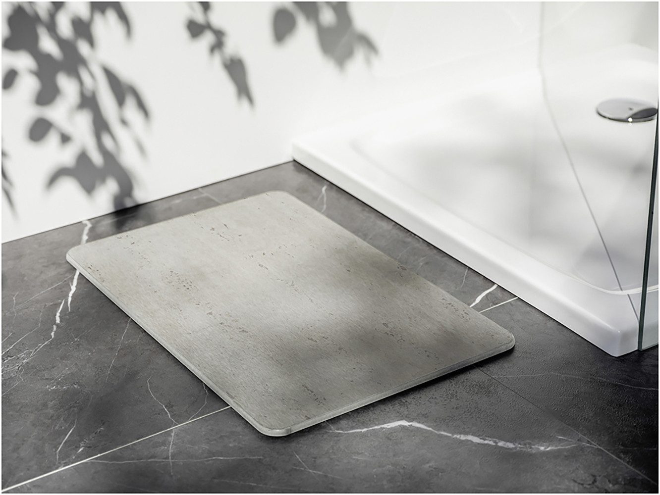 WENKO Badmat Model Puna antislip, sterk waterabsorberend, van kiezelgur (1 stuk)