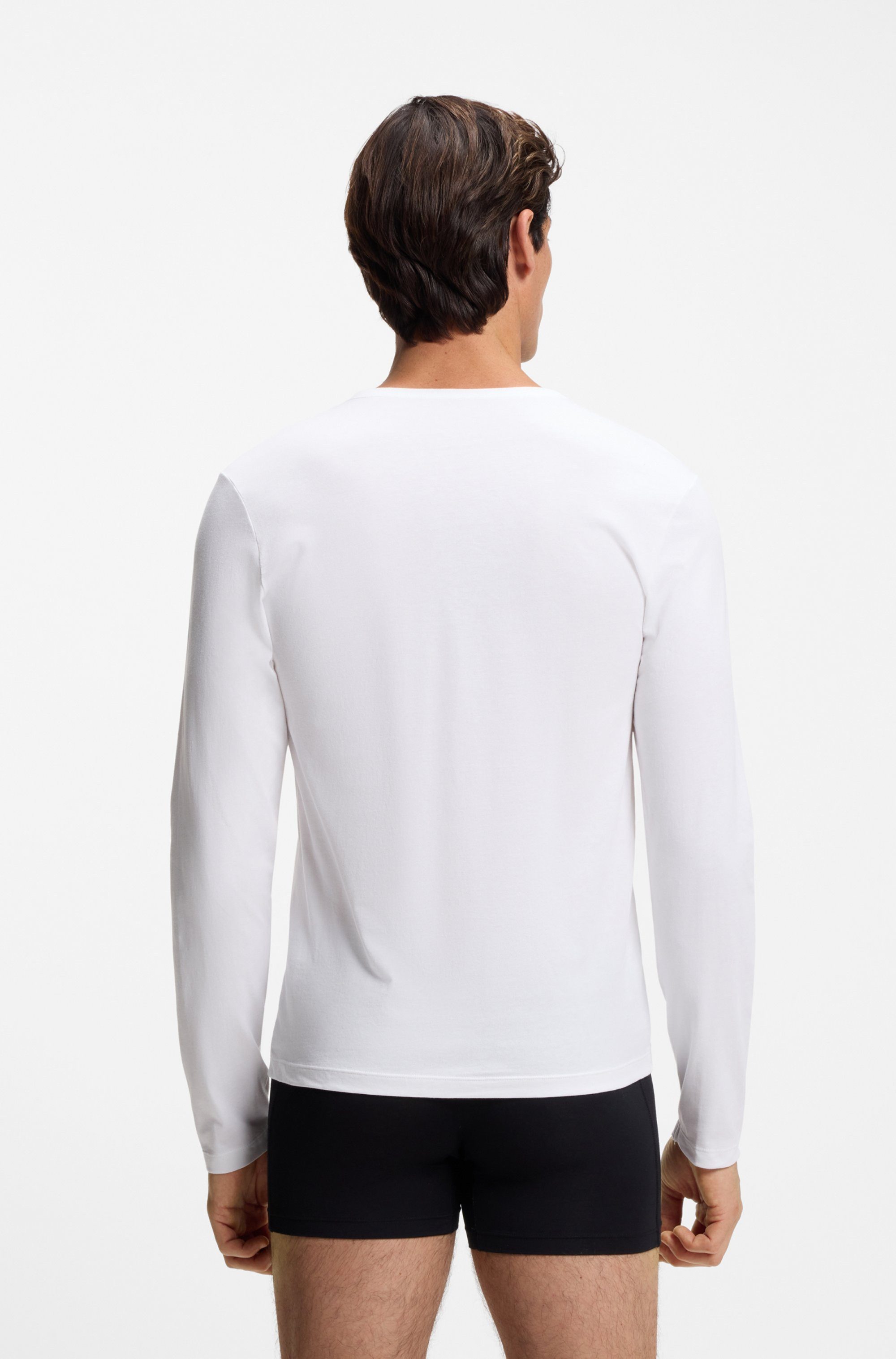 BOSS Shirt met lange mouwen Longsleeve-Shirt R-Neck Classic COTTON 3pcs/pack (3-delig)