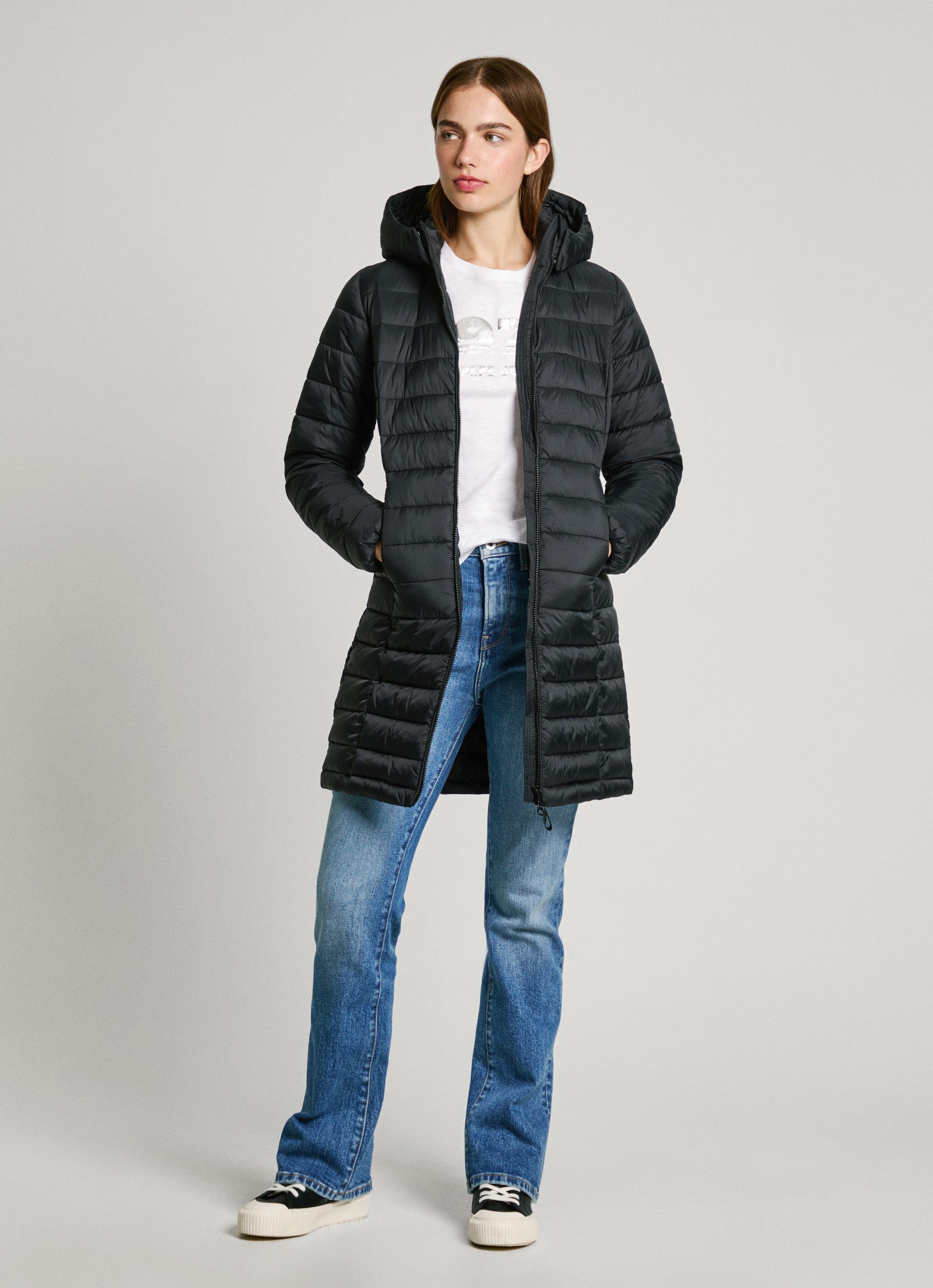 Pepe Jeans Outdoorjack AMMY LONG met afneembare capuchon